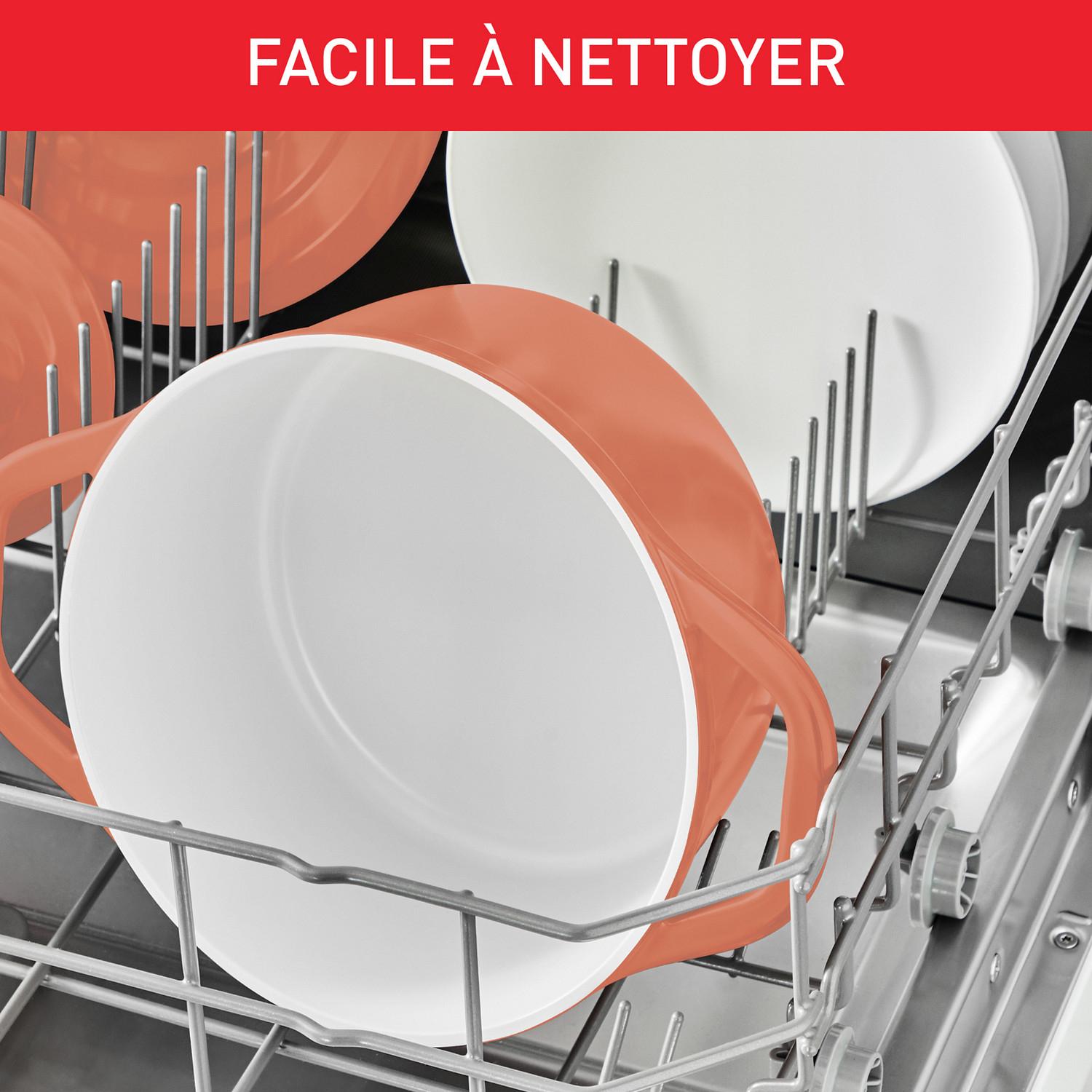 Voir la diapositive 4 : TEFAL Cocotte Ronde 24cm TFO Air Soft Light TEF - Terracotta