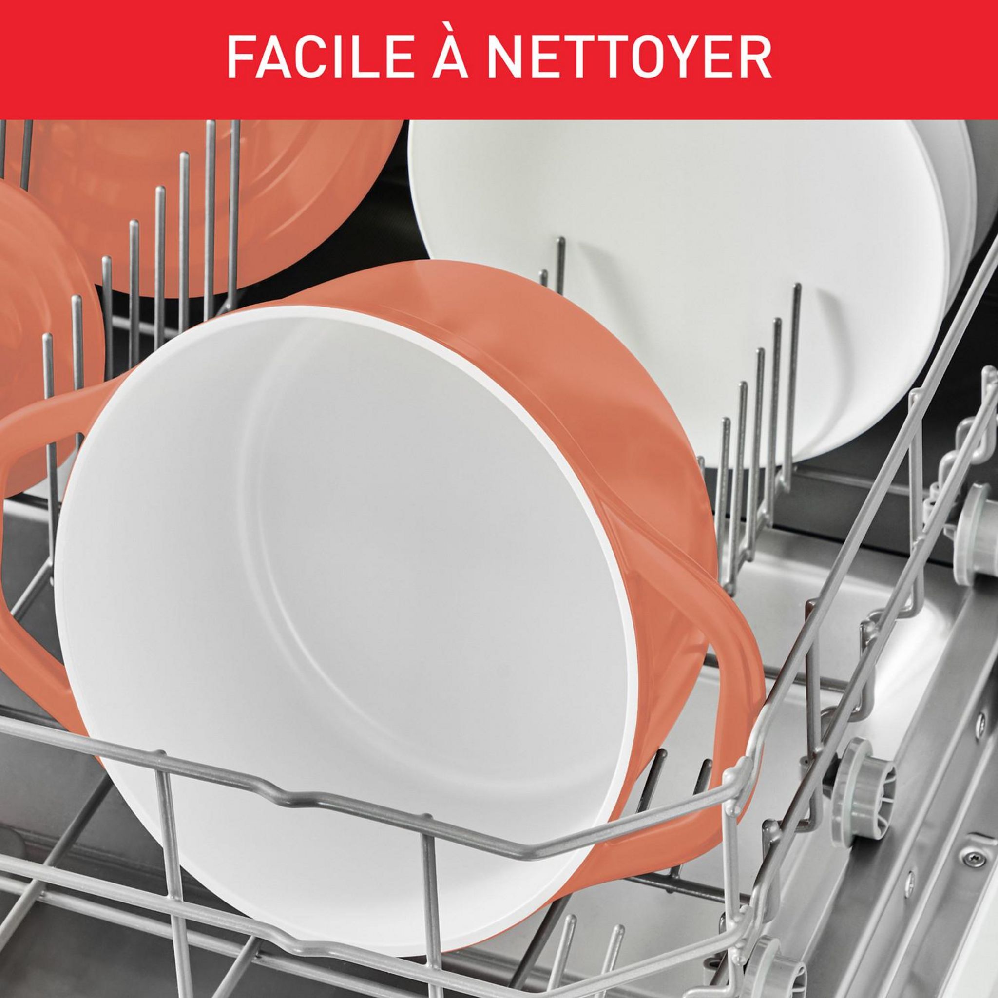 Voir la diapositive 4 : TEFAL Cocotte Ronde 24cm TFO Air Soft Light TEF - Terracotta