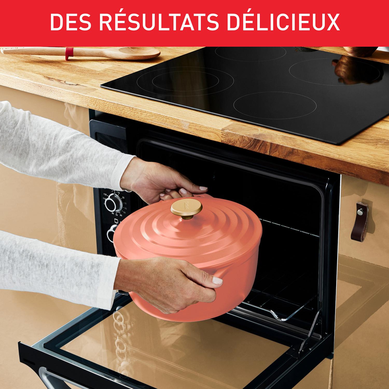 Voir la diapositive 6 : TEFAL Cocotte Ronde 24cm TFO Air Soft Light TEF - Terracotta