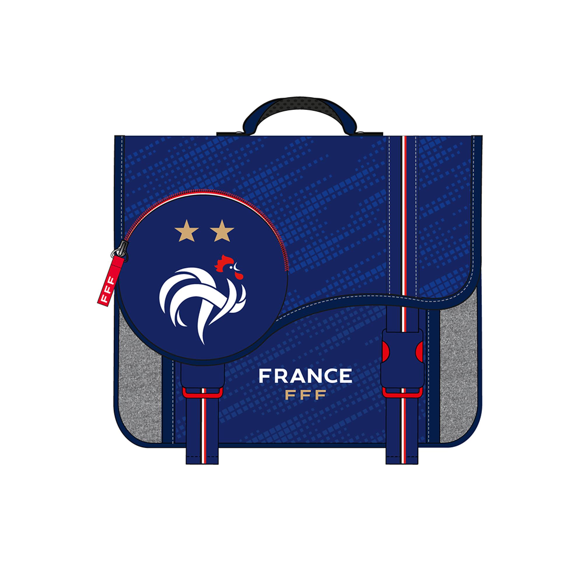 LA PLUME DORÉE Cartable 38 cm 2 compartiments FFF - Bleu