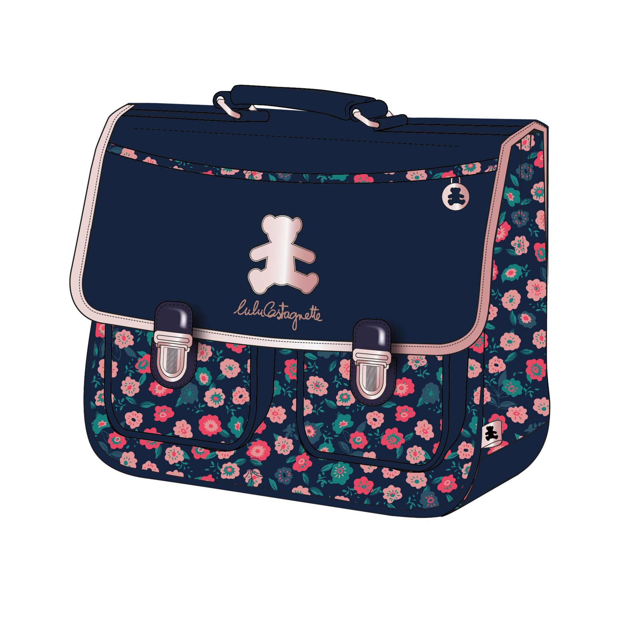 LA PLUME DORÉE Cartable 38 cm Lulu Castagnette - Marine