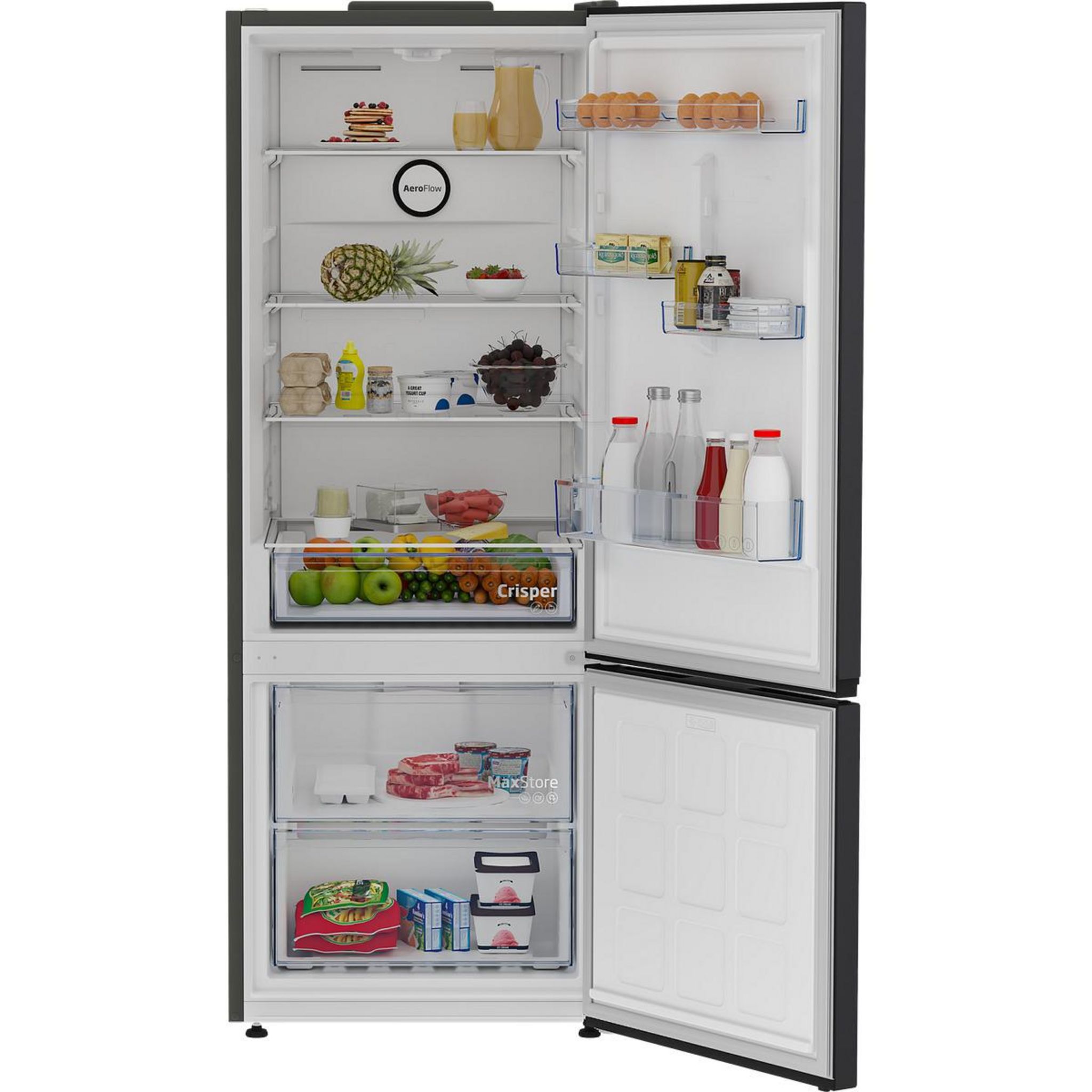 Voir la diapositive 2 : BEKO Réfrigérateur combiné B1RCNE534G, 475 L, Froid ventilé No Frost, E