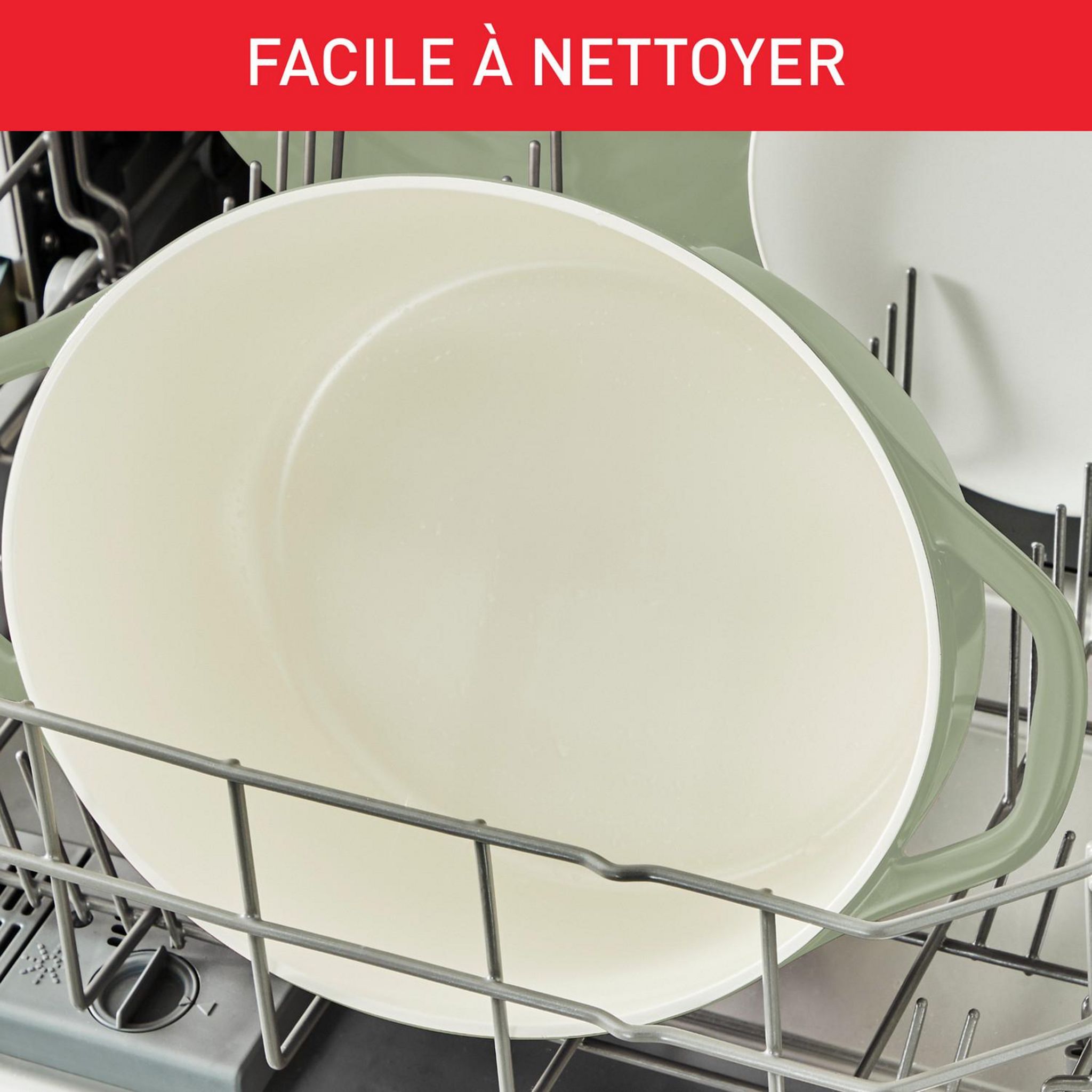 Voir la diapositive 4 : TEFAL Cocotte Ovale 30x23cm TFI Air Soft Light - Vert