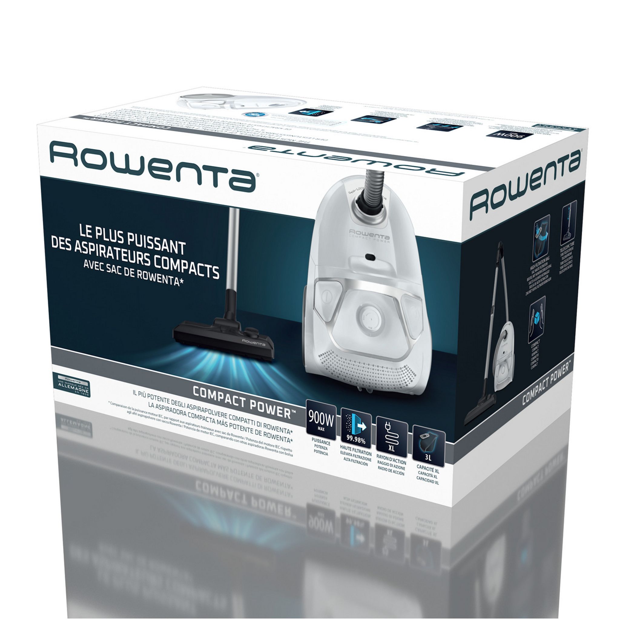 Voir la diapositive 8 : ROWENTA Aspirateur traîneau RO3967EA - Blanc