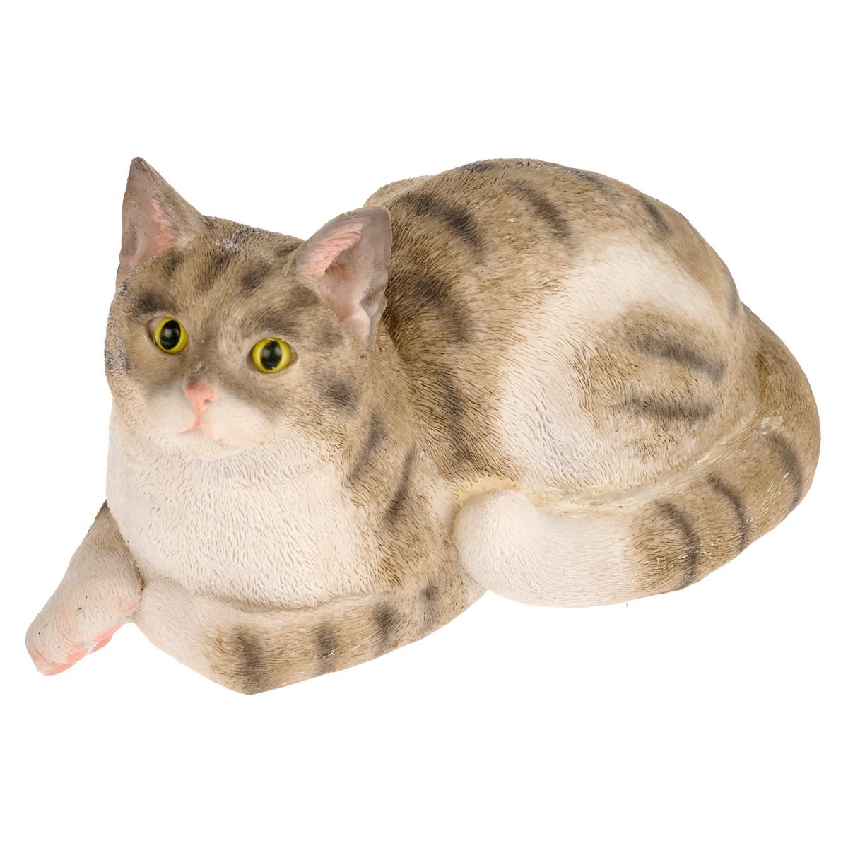 GARDENSTAR Chat en polyrésine 27.5x15.5xh14.5cm