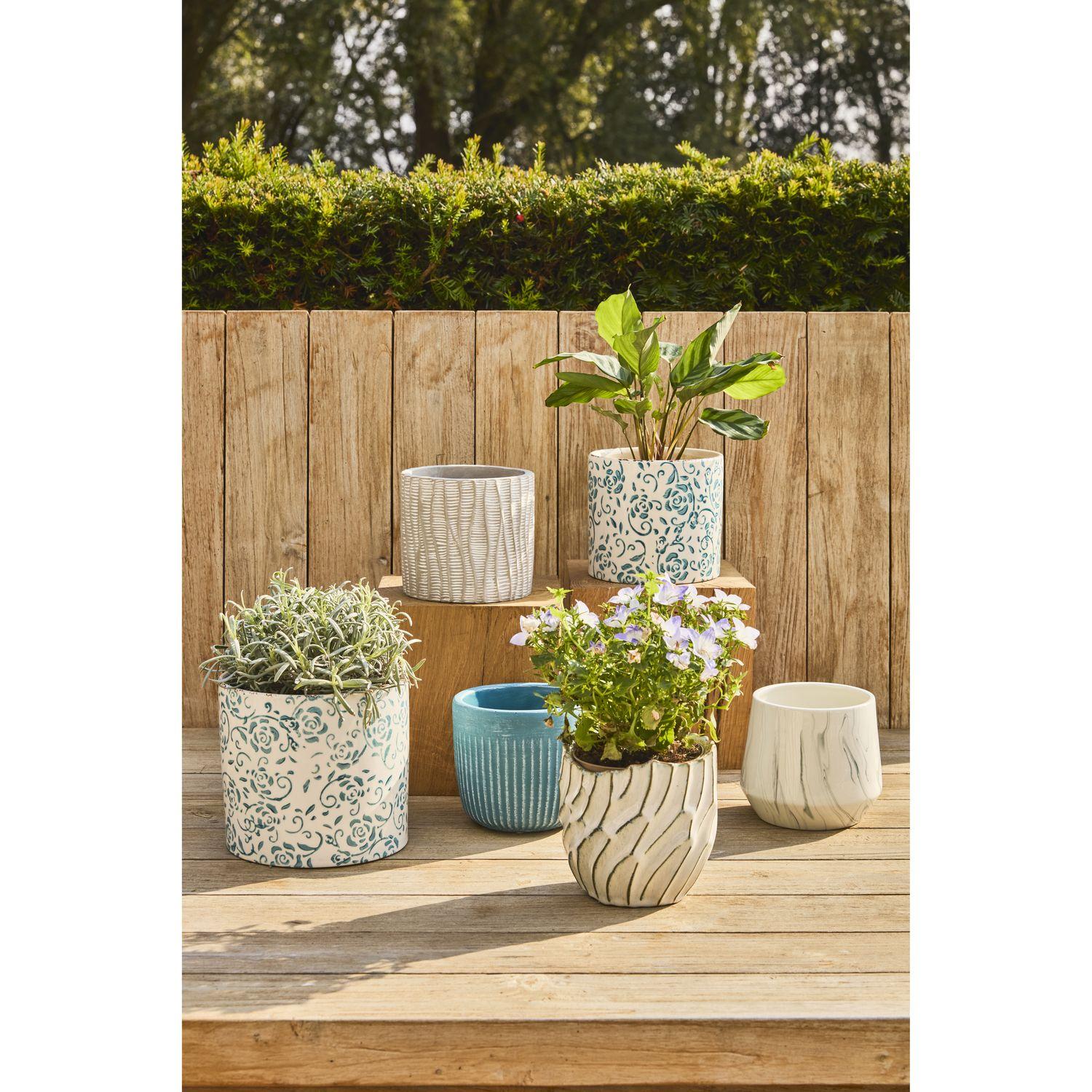 Voir la diapositive 2 : GARDENSTAR Pot ciment D13xh12cm