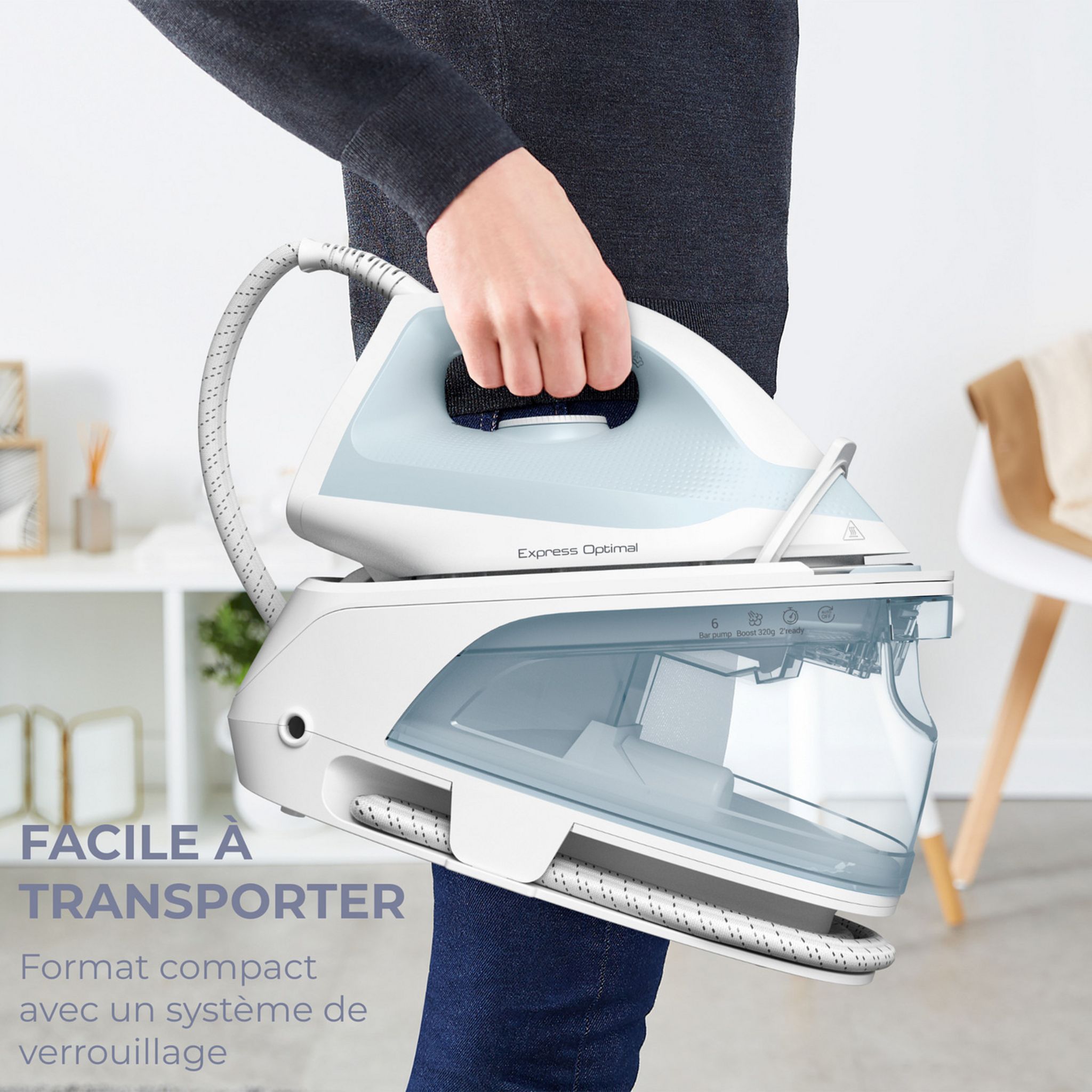 Voir la diapositive 5 : CALOR Centrale vapeur SV4210C0 - Bleu