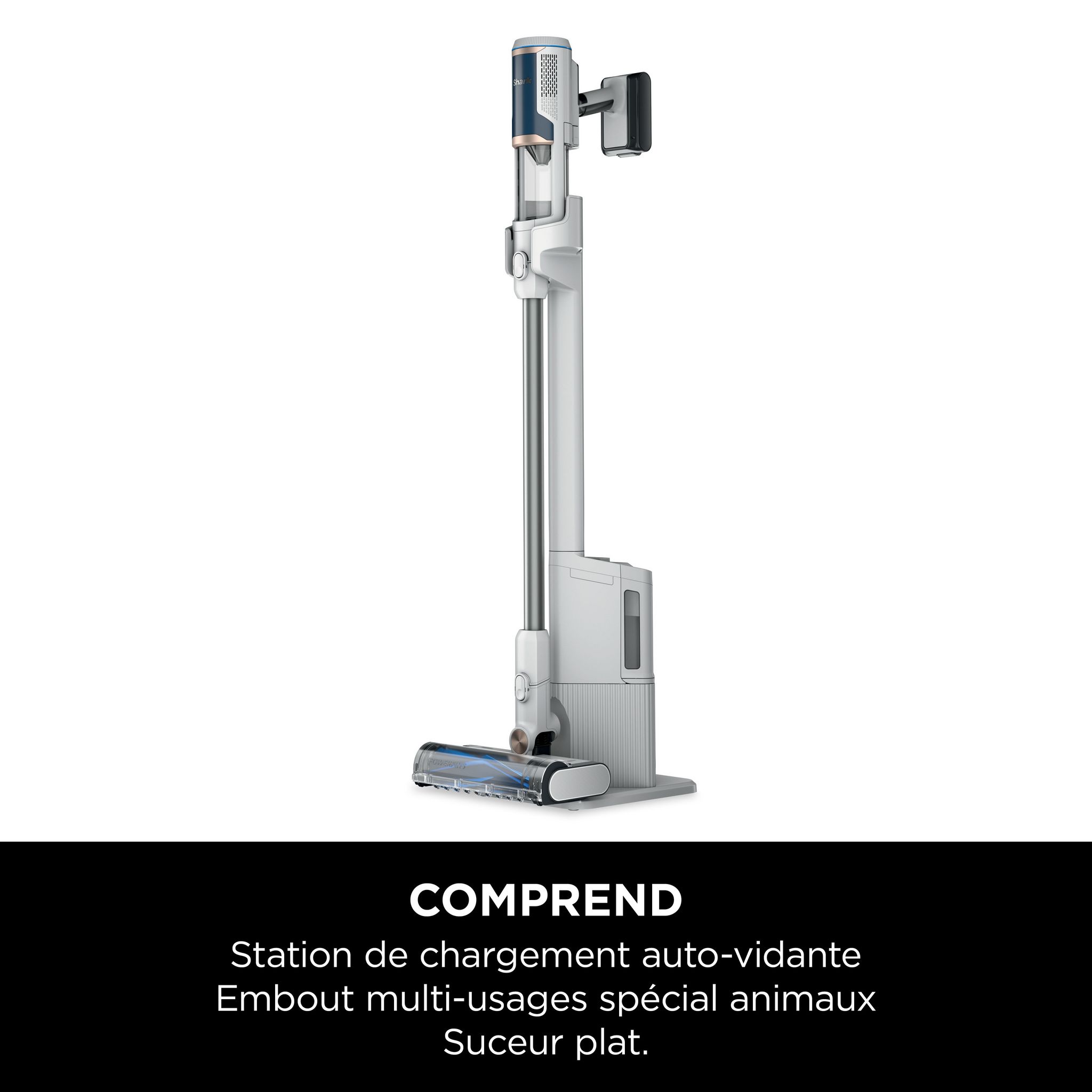 Voir la diapositive 15 : SHARK Aspirateur balai BU3521EU - Blanc