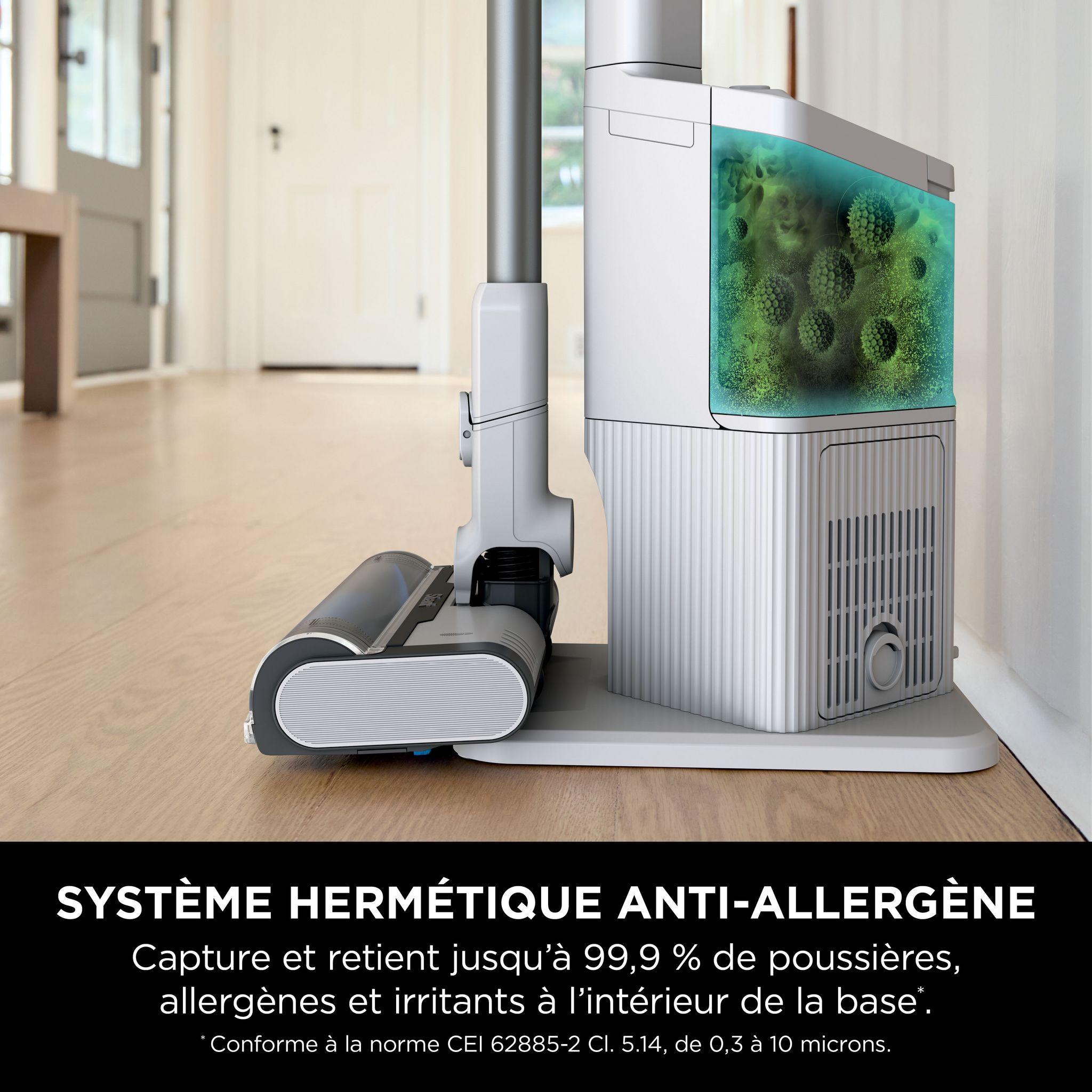 Voir la diapositive 5 : SHARK Aspirateur balai BU3521EU - Blanc