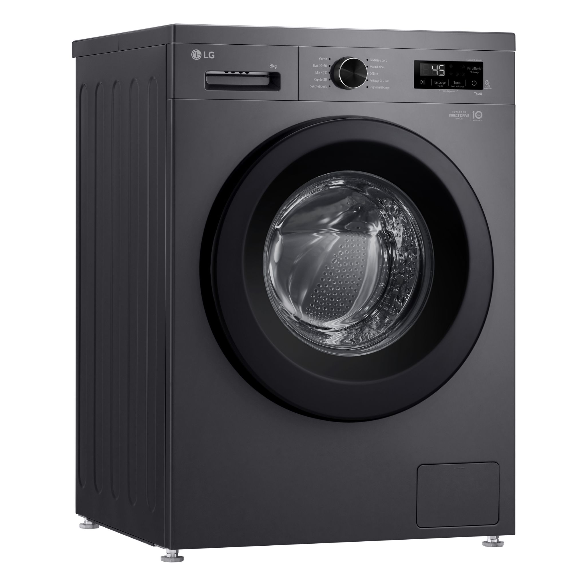 Voir la diapositive 2 : LG Lave linge hublot à induction F84B15MBS, 8 kg, 1400/min, A