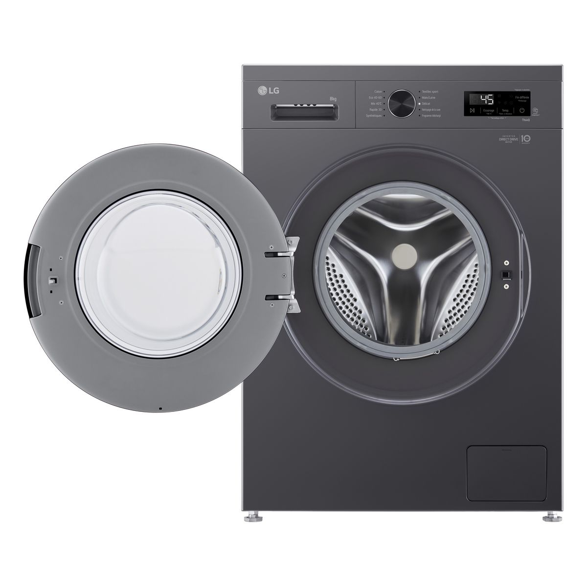 LG Lave linge hublot à induction F84B15MBS, 8 kg, 1400/min, A