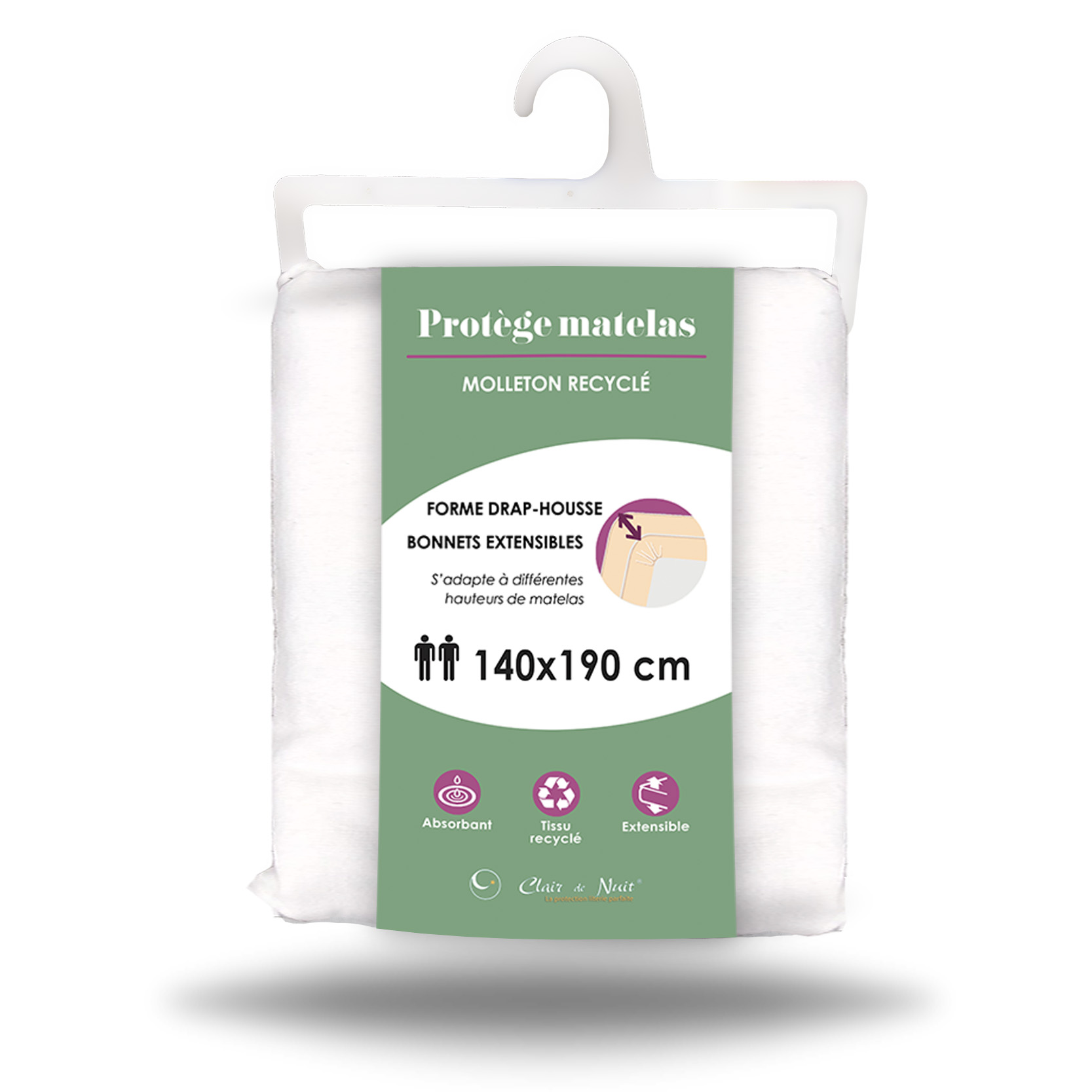 Voir la diapositive 1 : Protège matelas absorbant classique 140g/m²