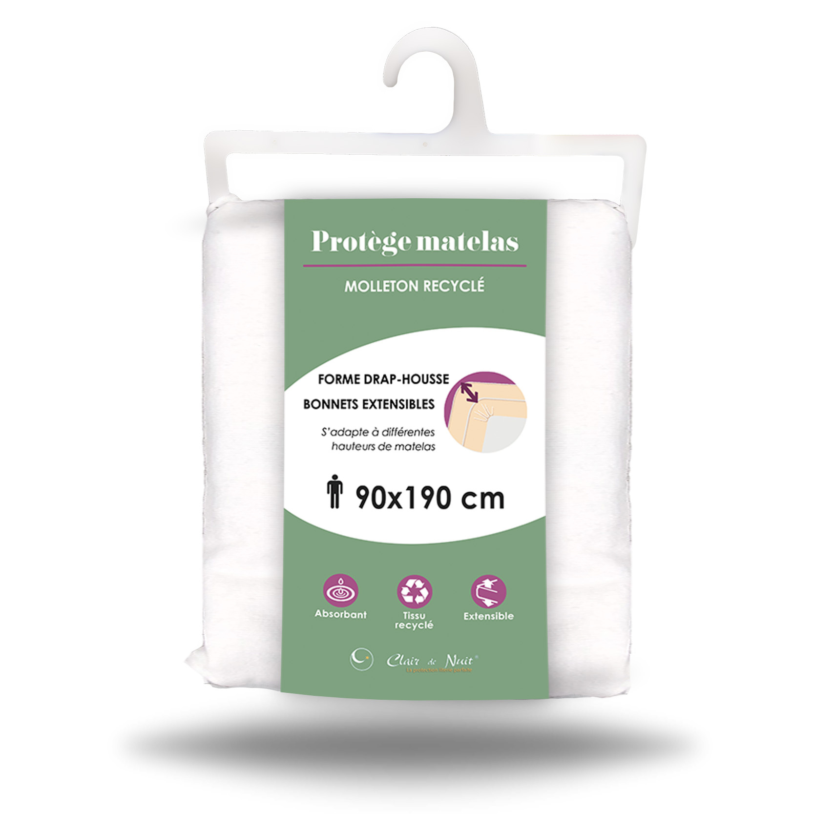 Voir la diapositive 2 : Protège matelas absorbant classique 140g/m²