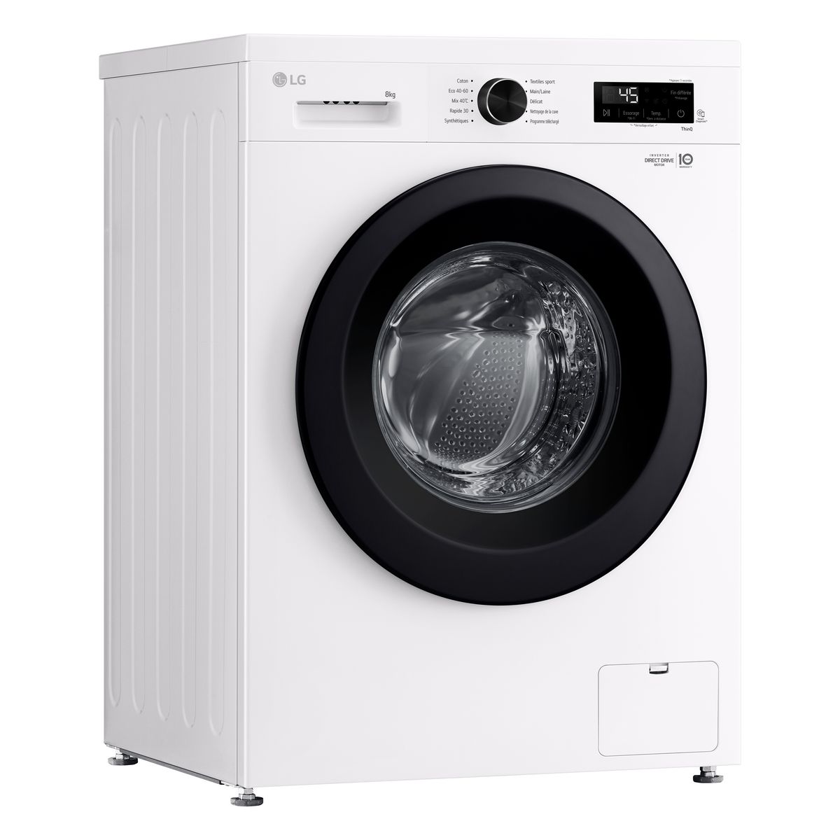 LG Lave linge hublot à induction F84B15WHS, 8 kg, 1400 T/min, A