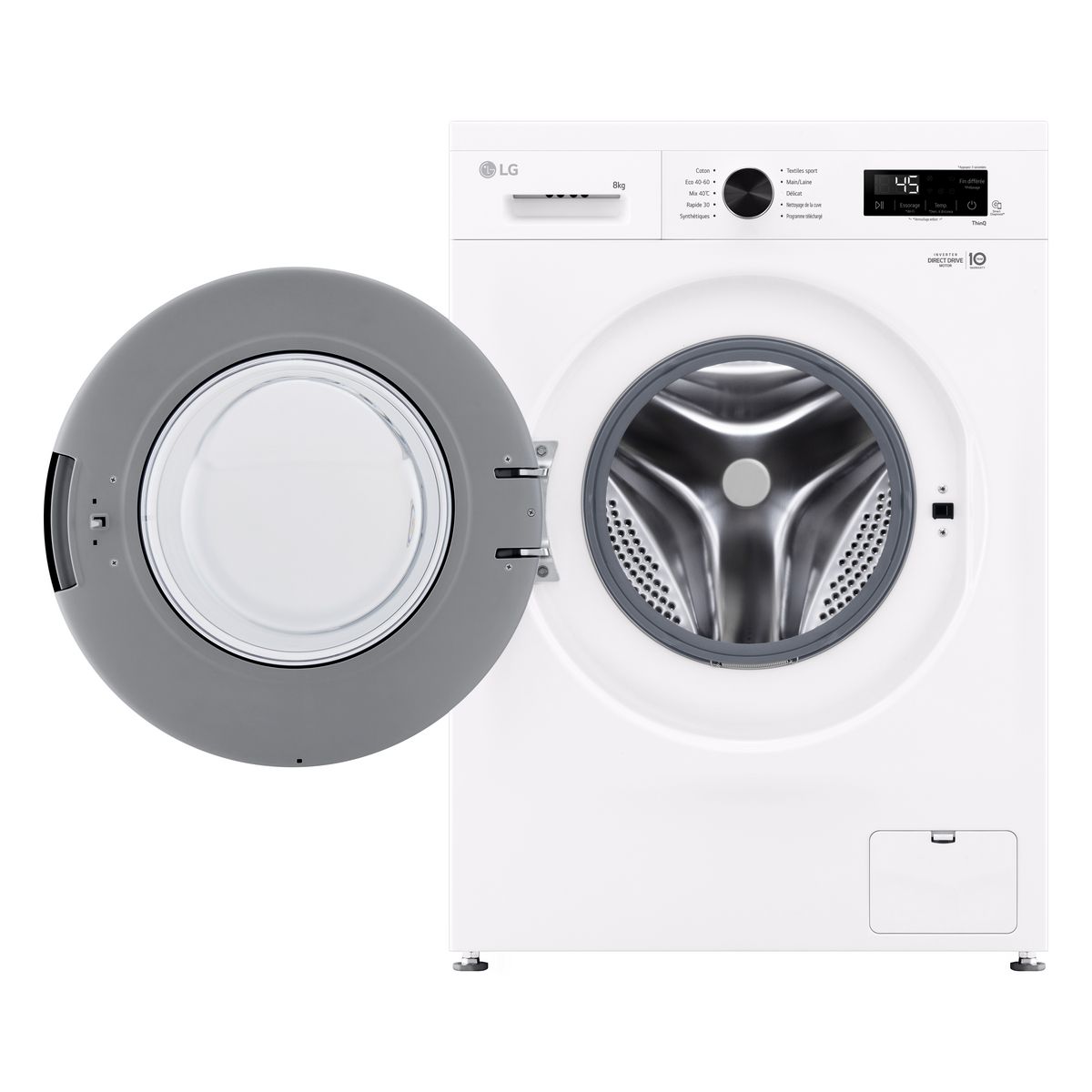 LG Lave linge hublot à induction F84B15WHS, 8 kg, 1400 T/min, A