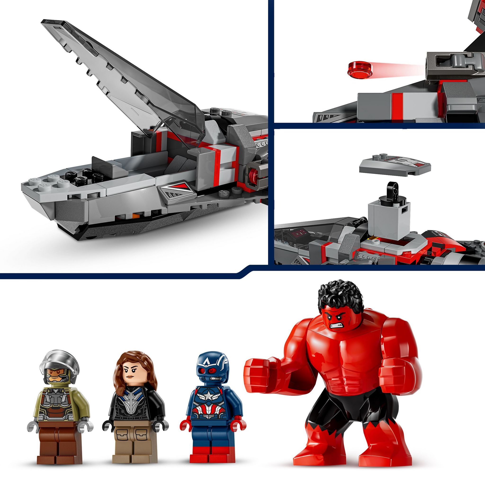 Voir la diapositive 4 : LEGO Disney Marvel 76292 - Bataille de Captain America et Hulk rouge