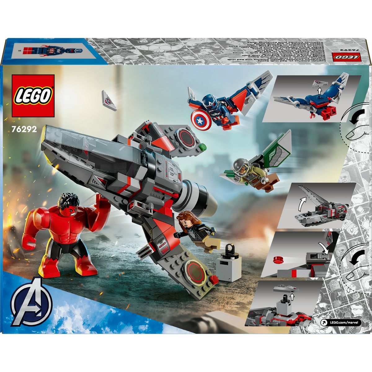 LEGO Disney Marvel 76292 - Bataille de Captain America et Hulk rouge