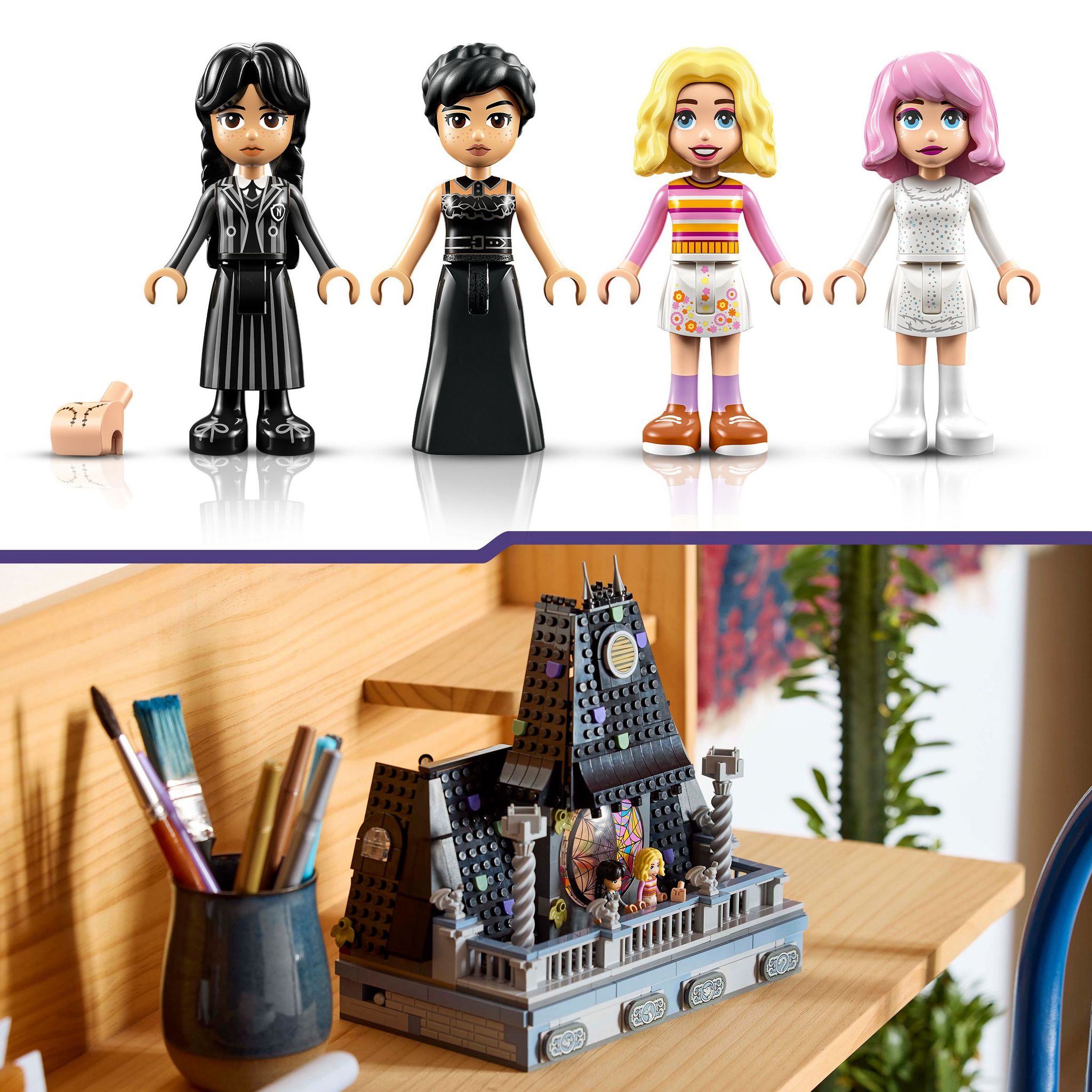 Voir la diapositive 5 : LEGO Wednesday 76781 - La chambre de Mercredi et Enid