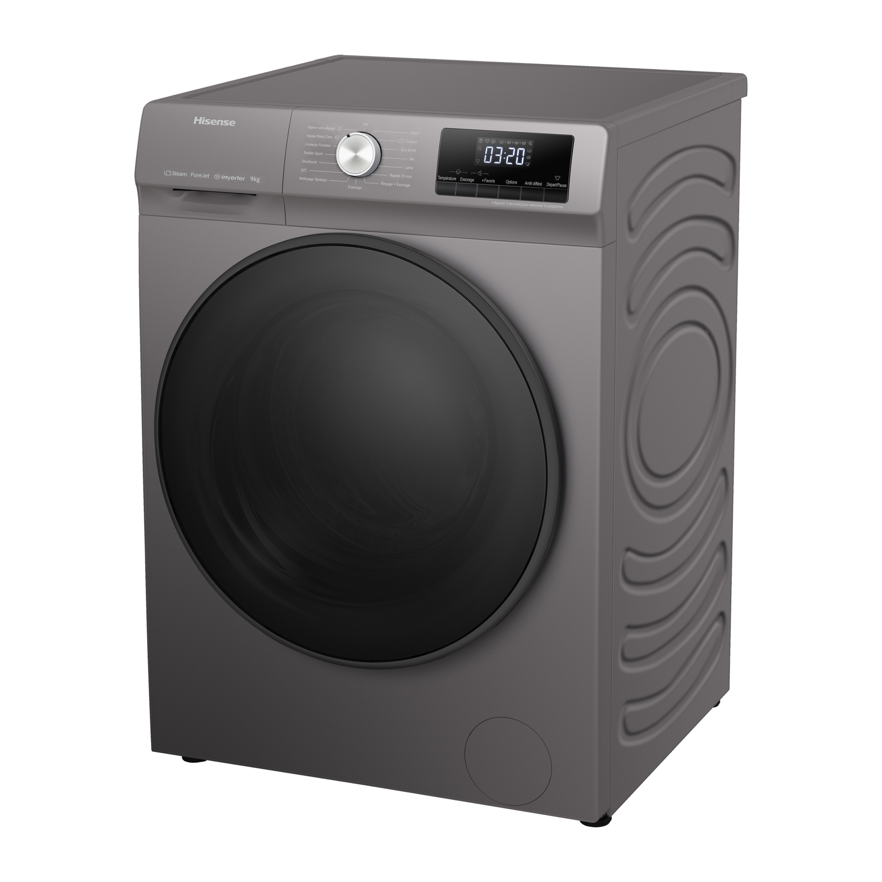 Voir la diapositive 4 : HISENSE Lave linge hublot à induction WFQA9014EVJMT, 9 kg, 1400/min, A