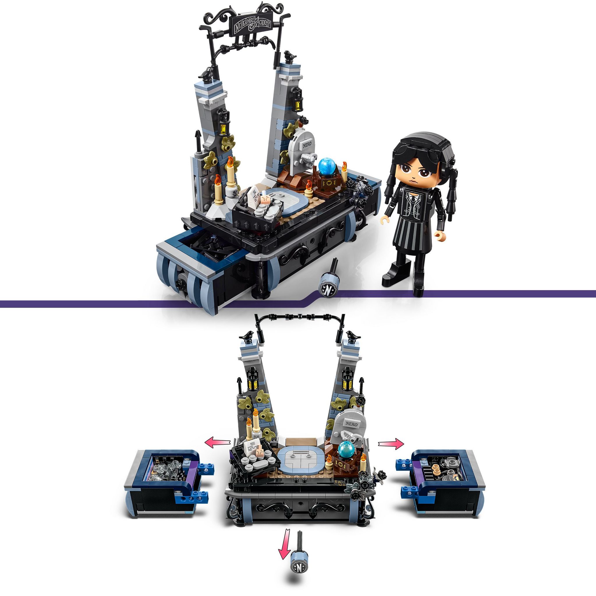 Voir la diapositive 4 : LEGO Wednesday 76780 - Figurine Famille Adams