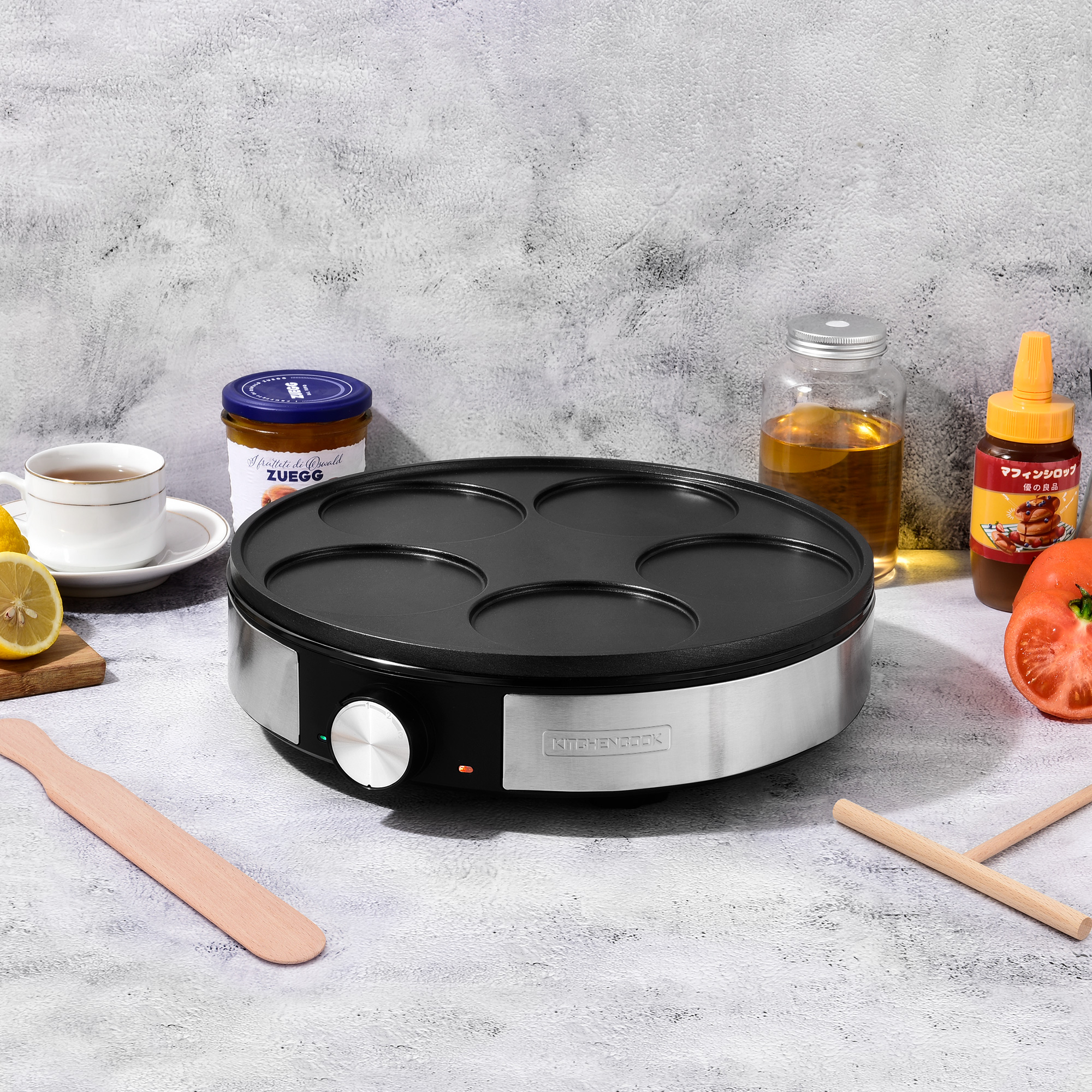 Voir la diapositive 8 : KITCHENCOOK Crêpière électrique MINICREPE NX - Silver