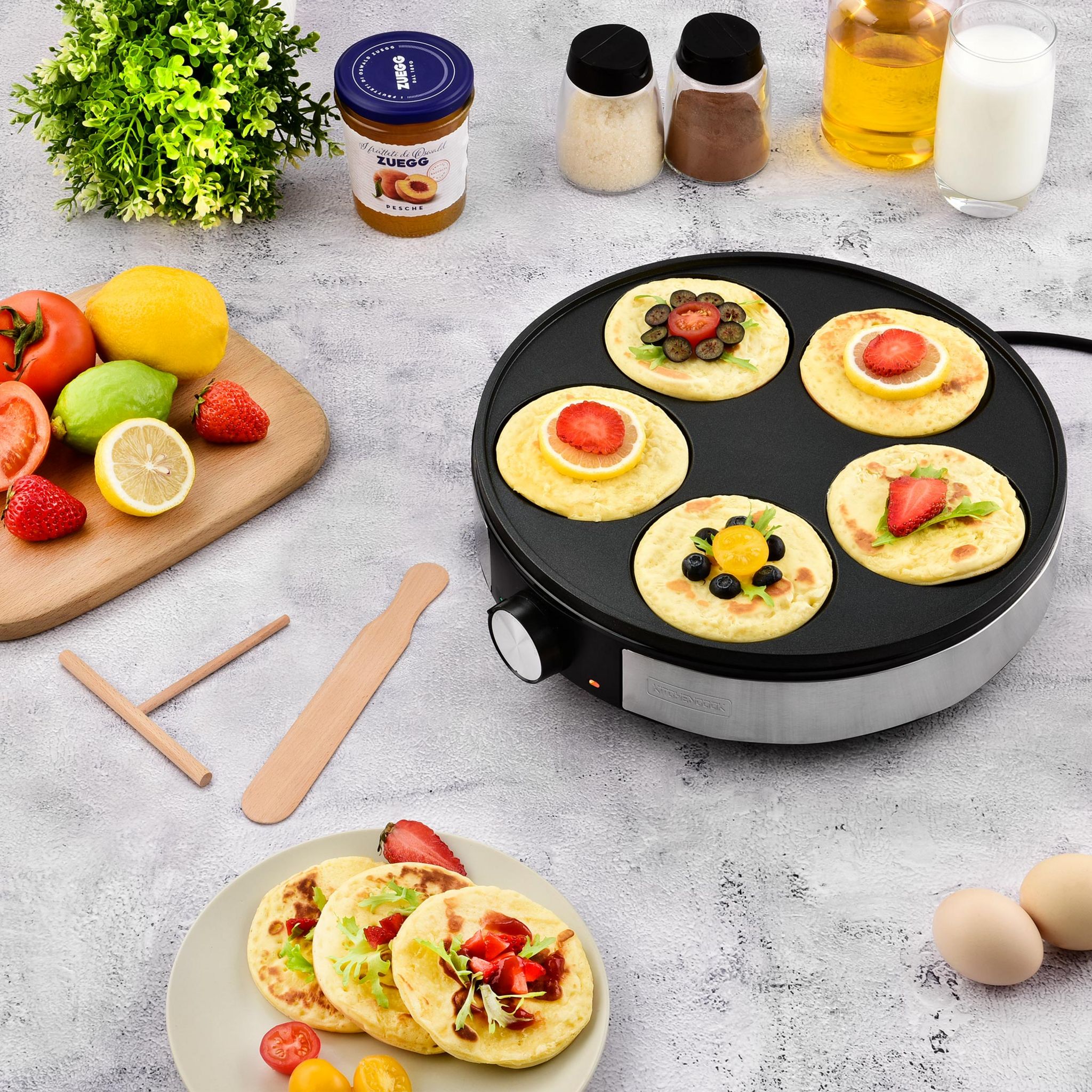 Voir la diapositive 10 : KITCHENCOOK Crêpière électrique MINICREPE NX - Silver