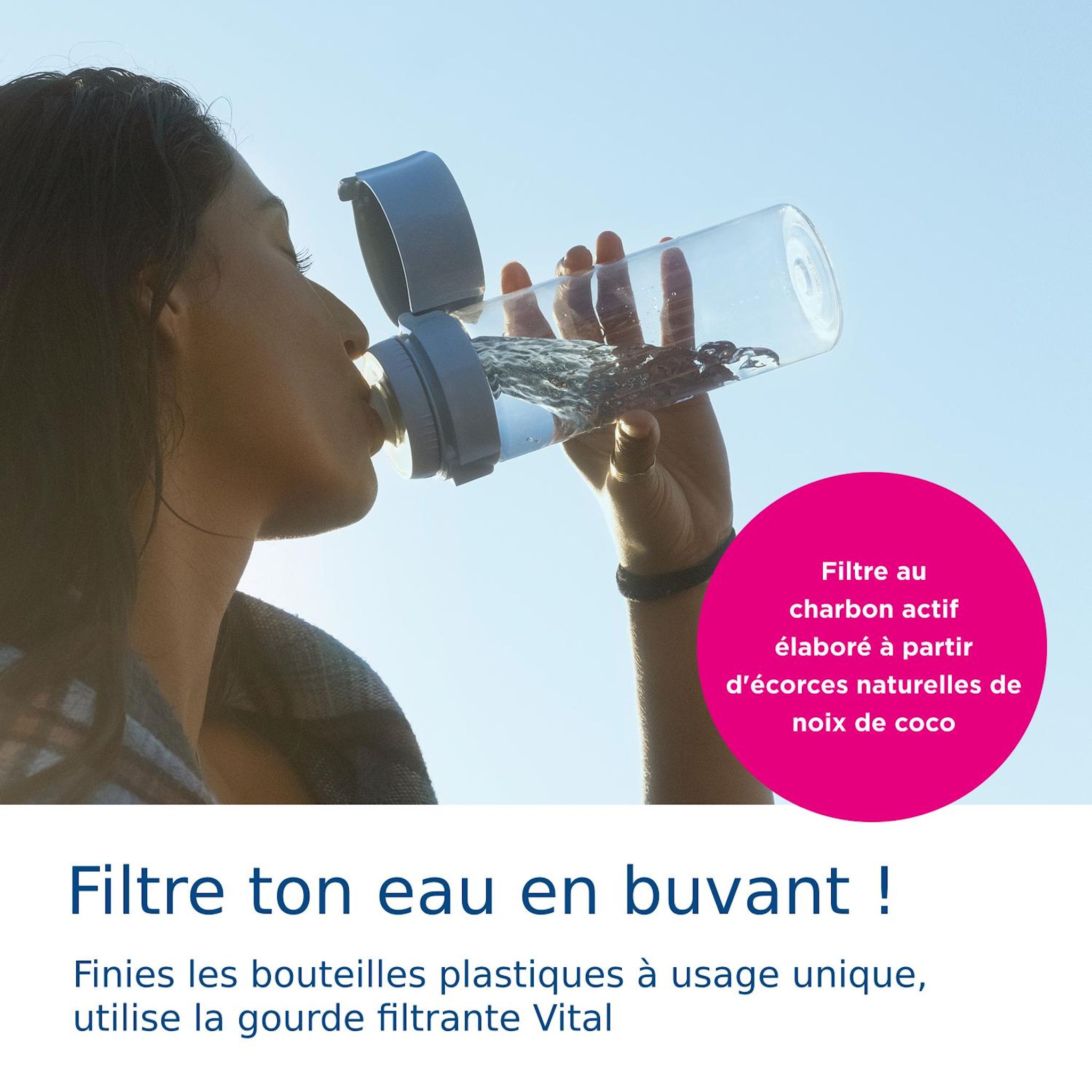 Voir la diapositive 2 : BRITA Gourde filtrante brita avec 2 MicroDisc