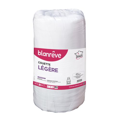 Couette légère  en microfibre 250g/m² blanc 140 x 200 cm