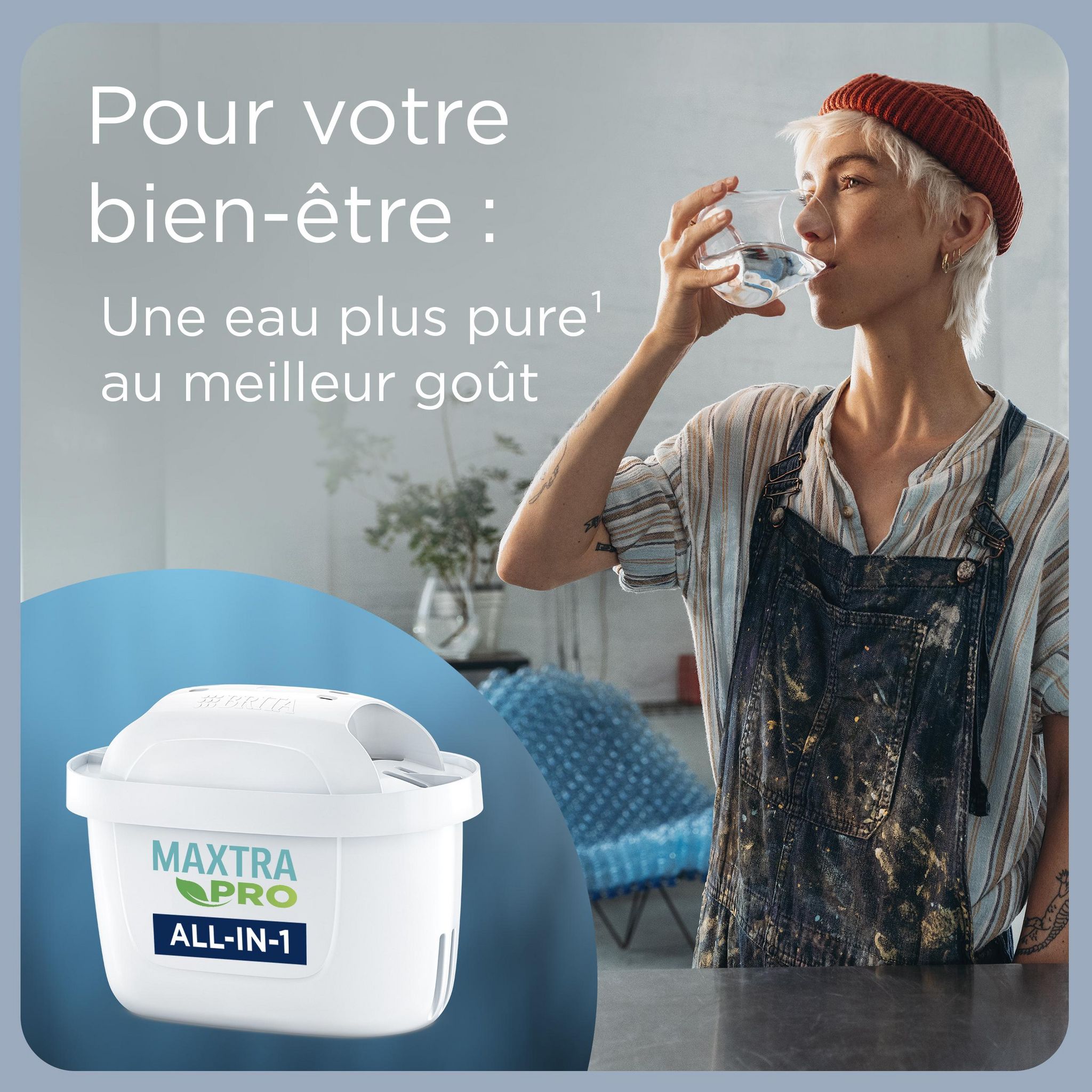 Voir la diapositive 2 : BRITA Carafe filtrante Aluna Calendar 2 mois MAXTRA PRO blanche