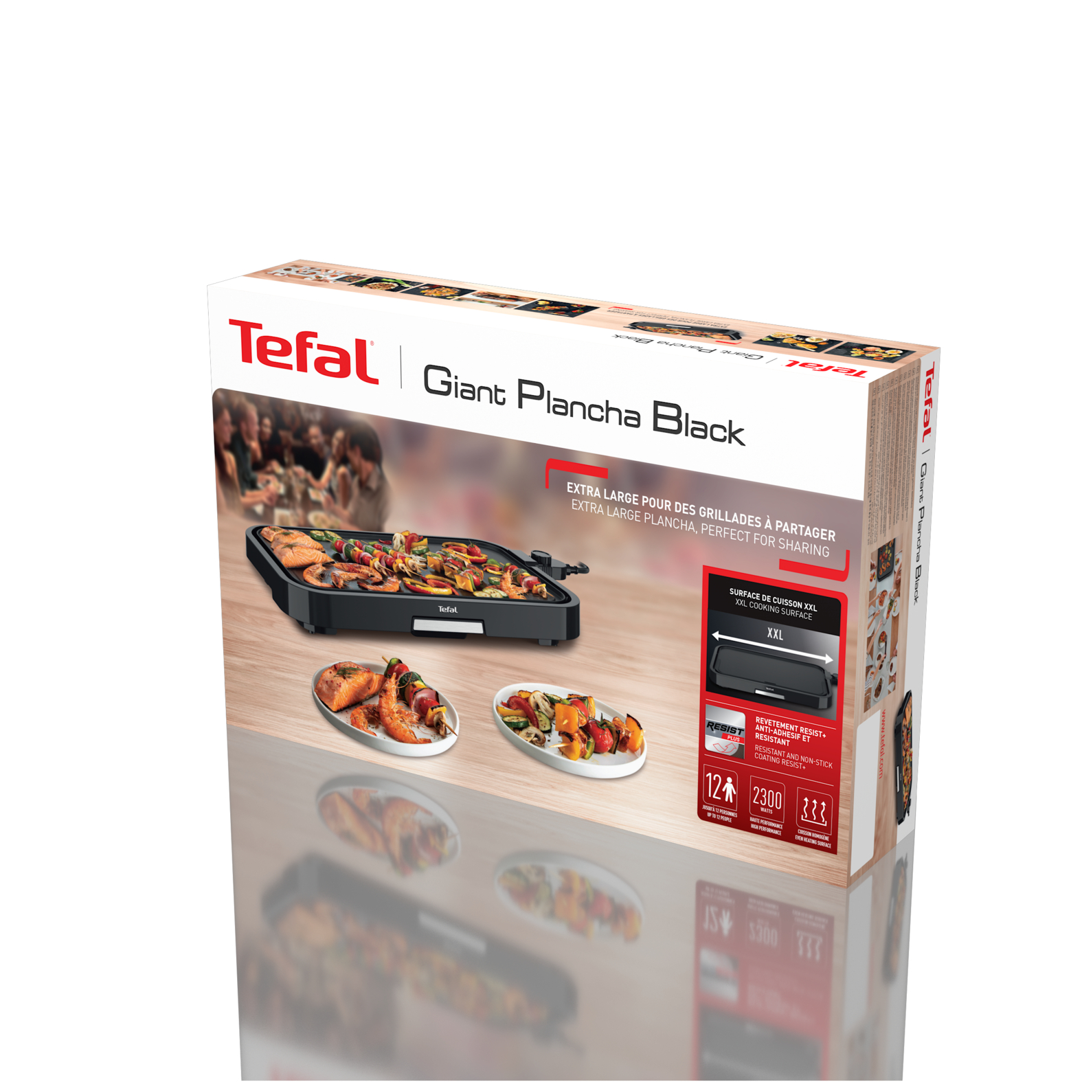 Voir la diapositive 6 : TEFAL Plancha électrique CB631810 - Noir