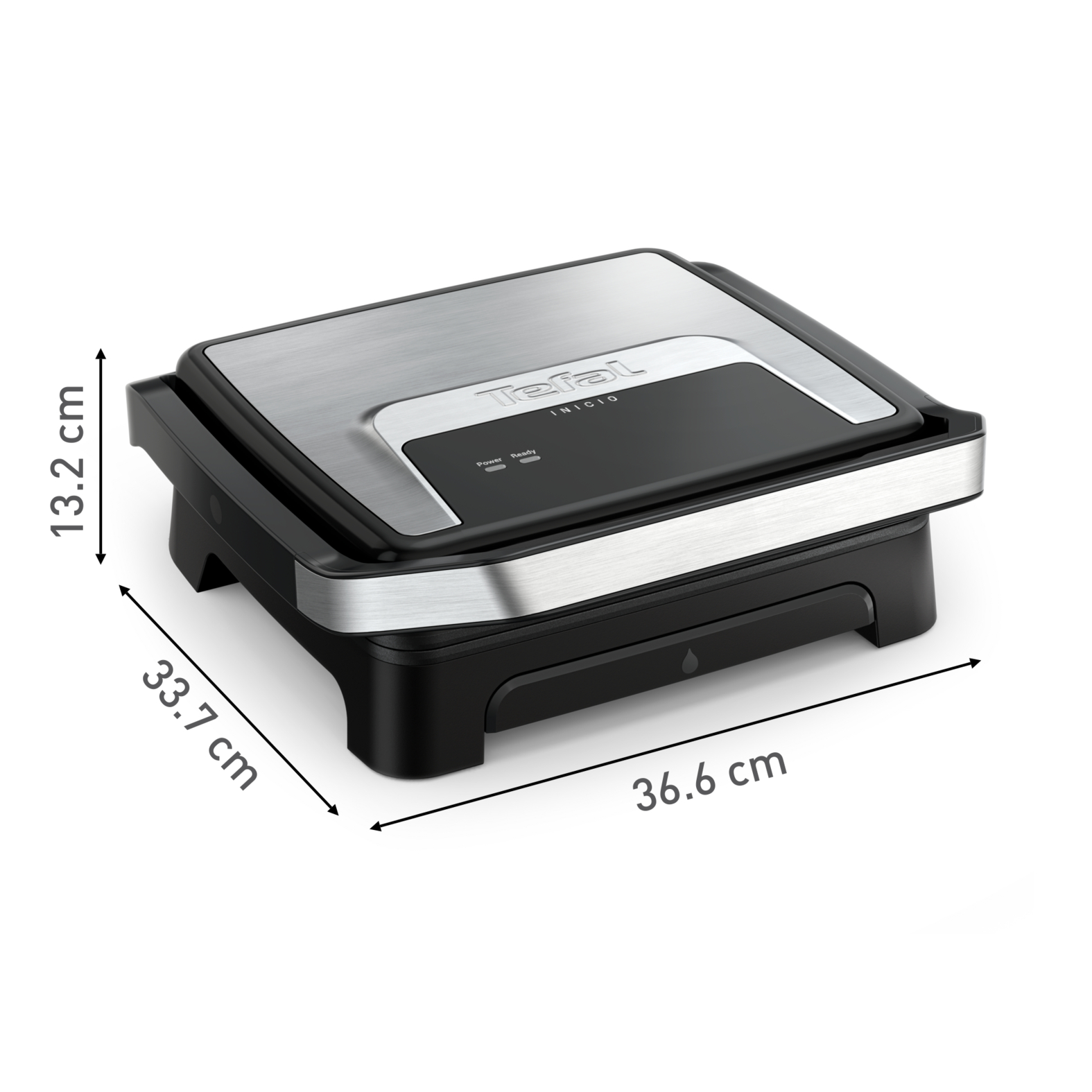 Voir la diapositive 3 : TEFAL Appareil à panini et gril GC271D10 - Inox