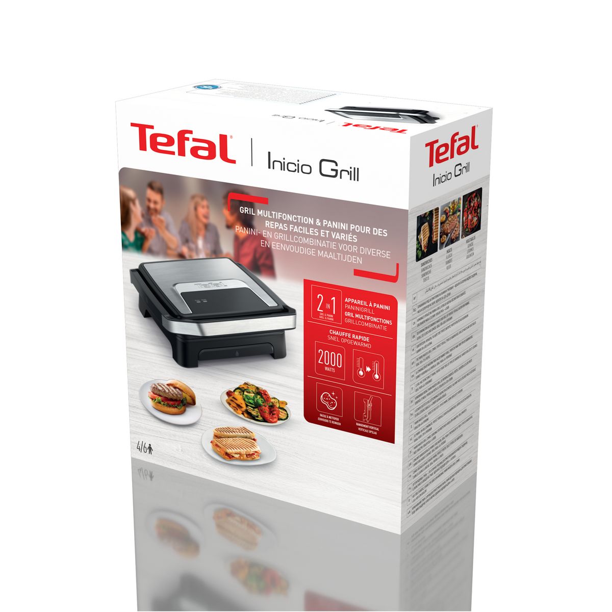 TEFAL Appareil à panini et gril GC271D10 - Inox