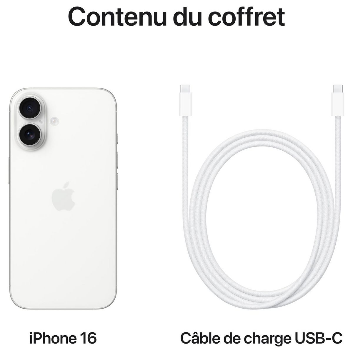 APPLE iPhone 16 Plus 128Go - Blanc