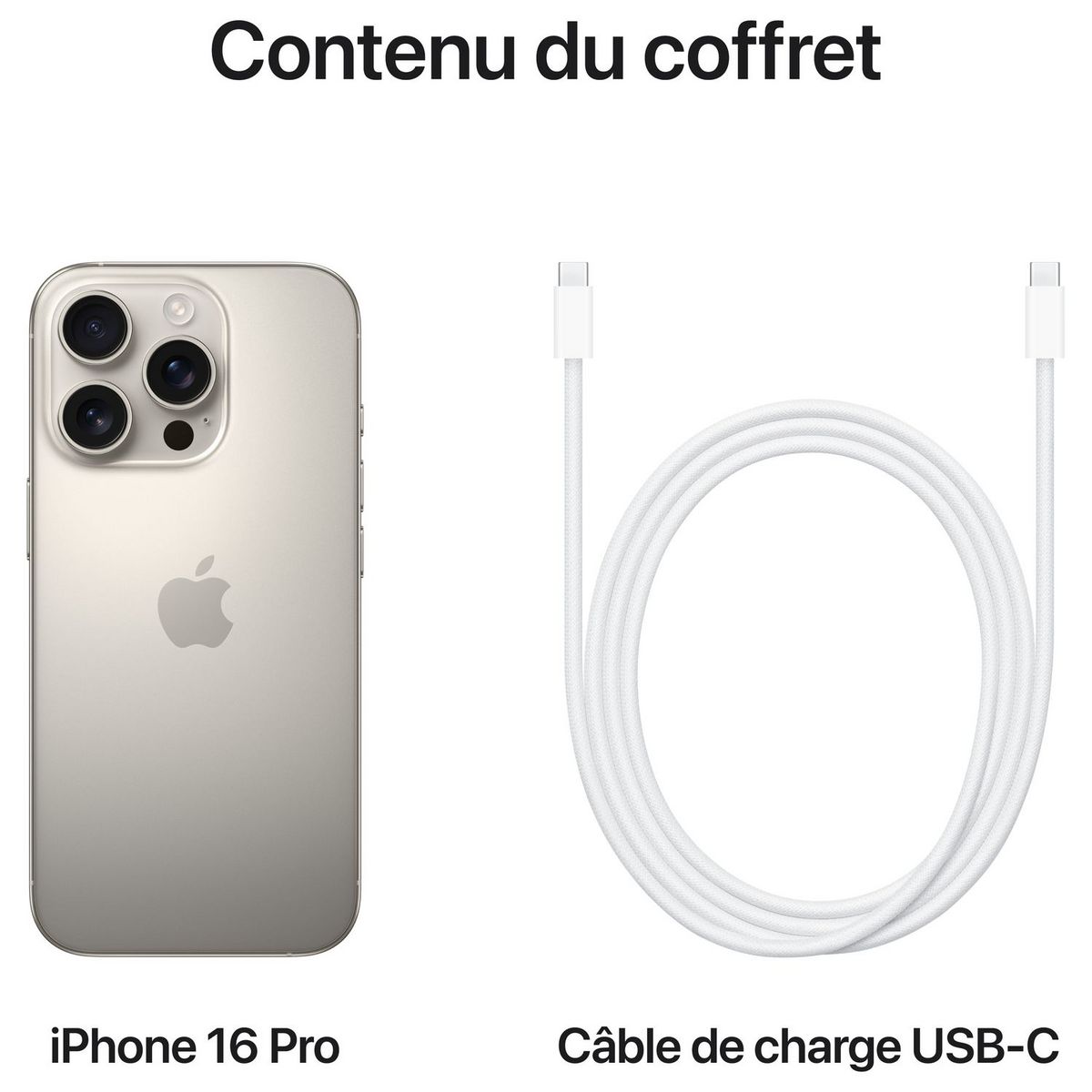 APPLE iPhone 16 Pro 128Go - Titane Naturel
