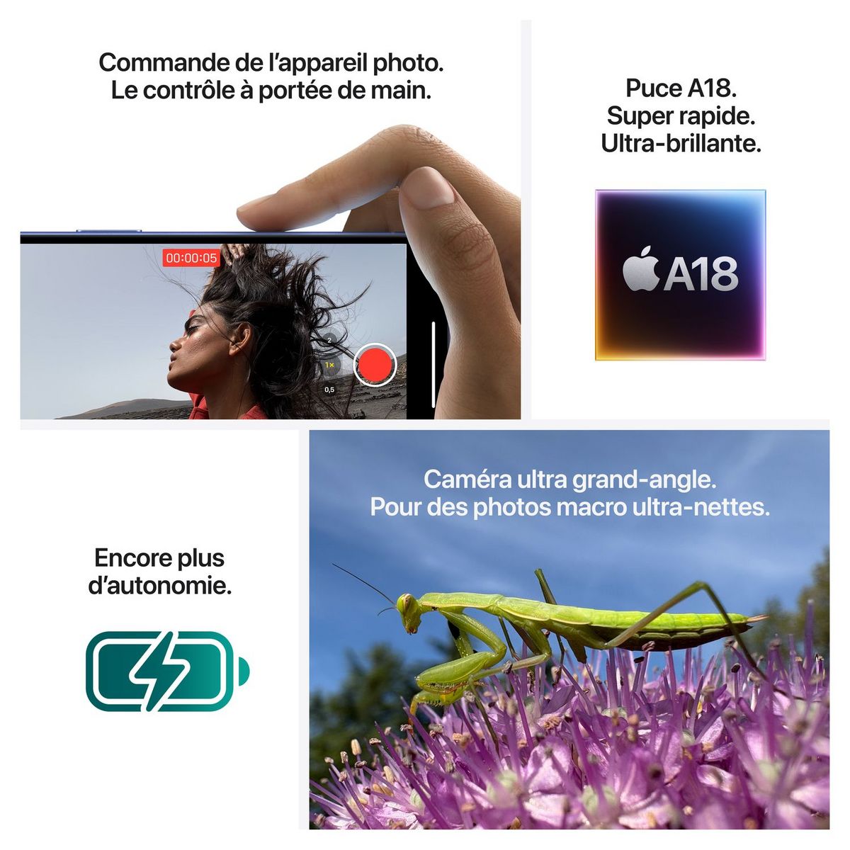 APPLE iPhone 16 128Go - Vert Sarcelle