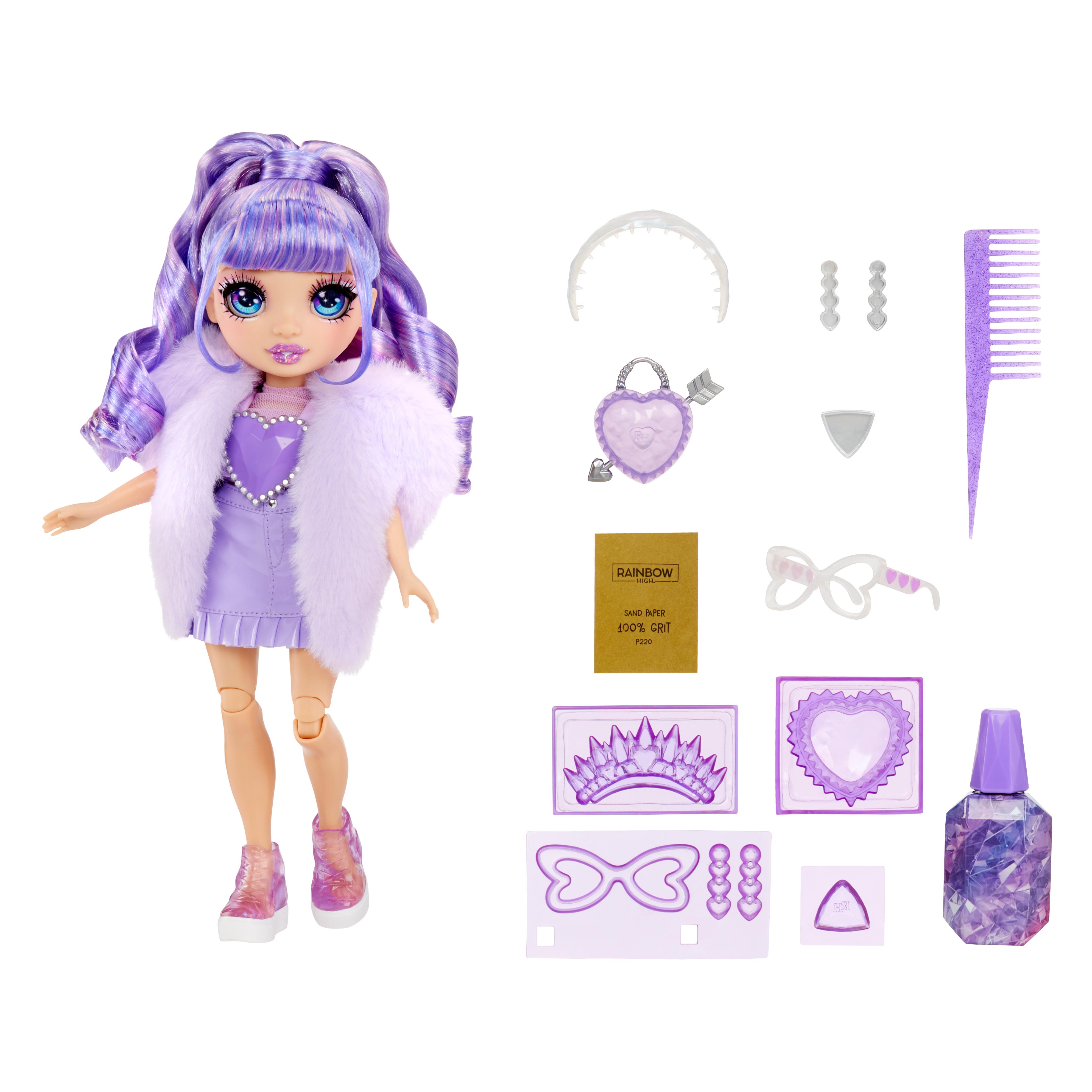 Voir la diapositive 2 : MGA Poupée Rainbow High Creative Crystal - Violet