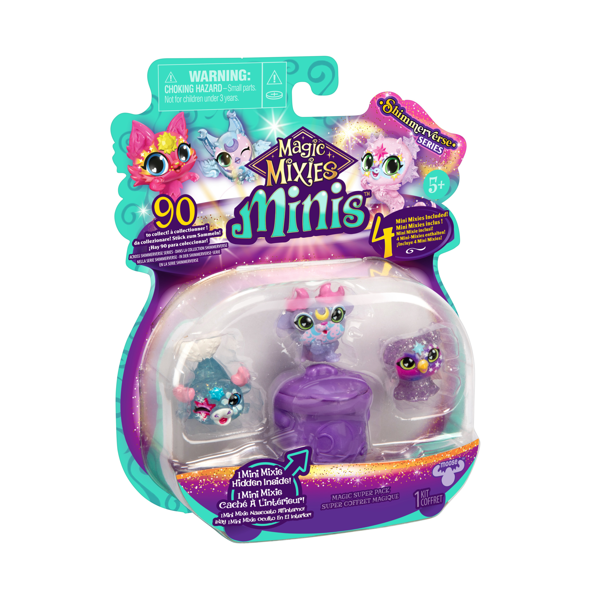 Voir la diapositive 2 : MOOSE Pack de 4 mini figurines Magic Mixies