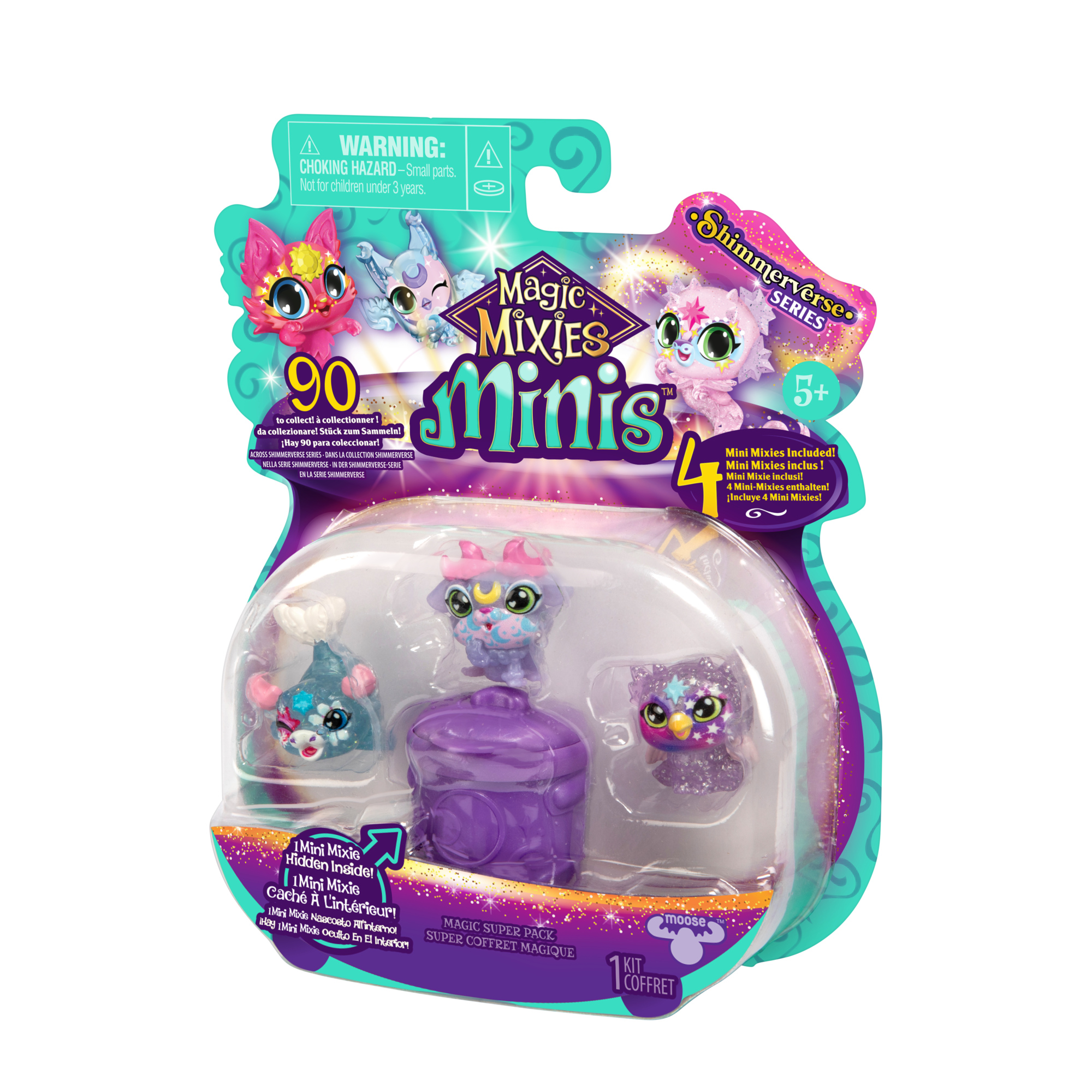 Voir la diapositive 3 : MOOSE Pack de 4 mini figurines Magic Mixies
