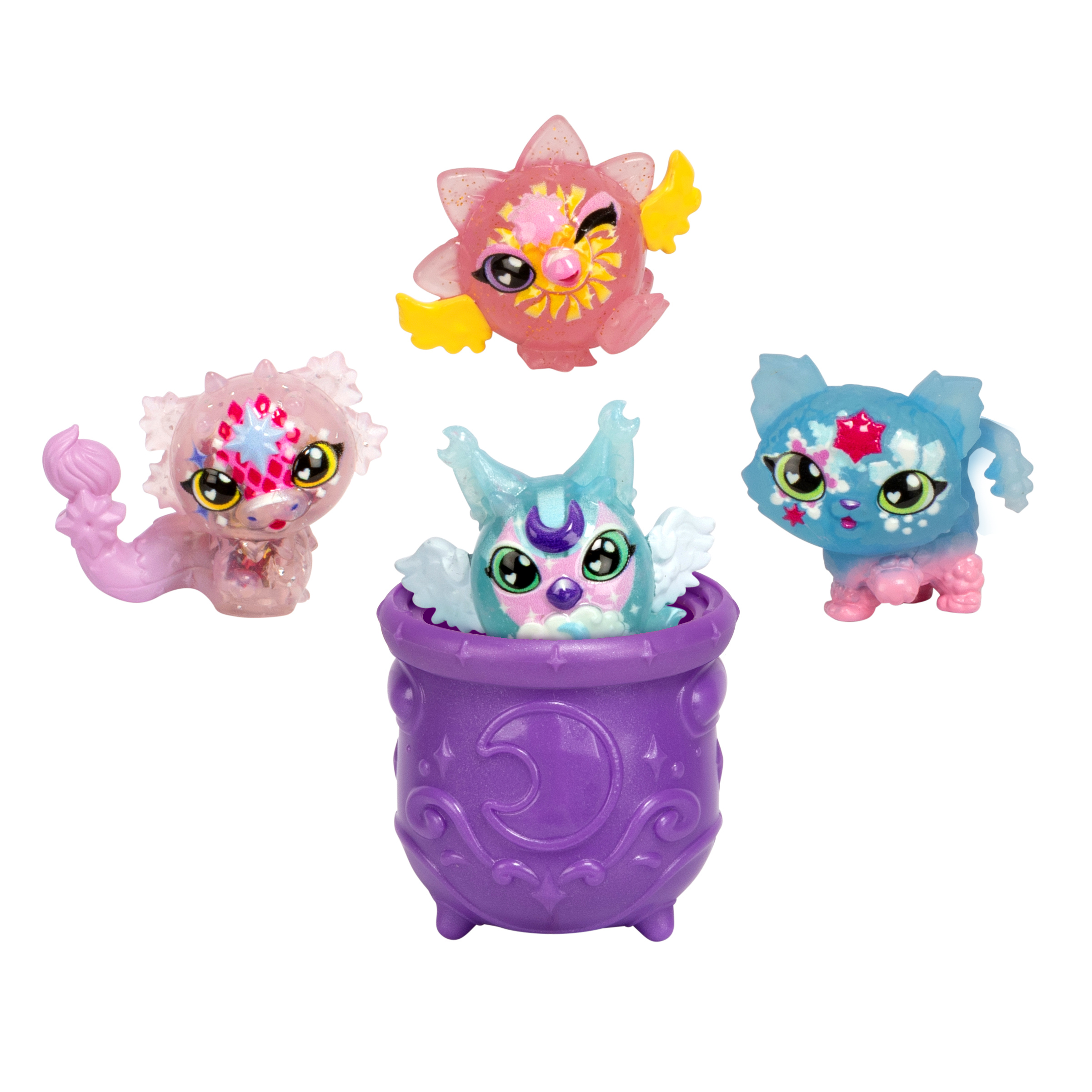Voir la diapositive 5 : MOOSE Pack de 4 mini figurines Magic Mixies