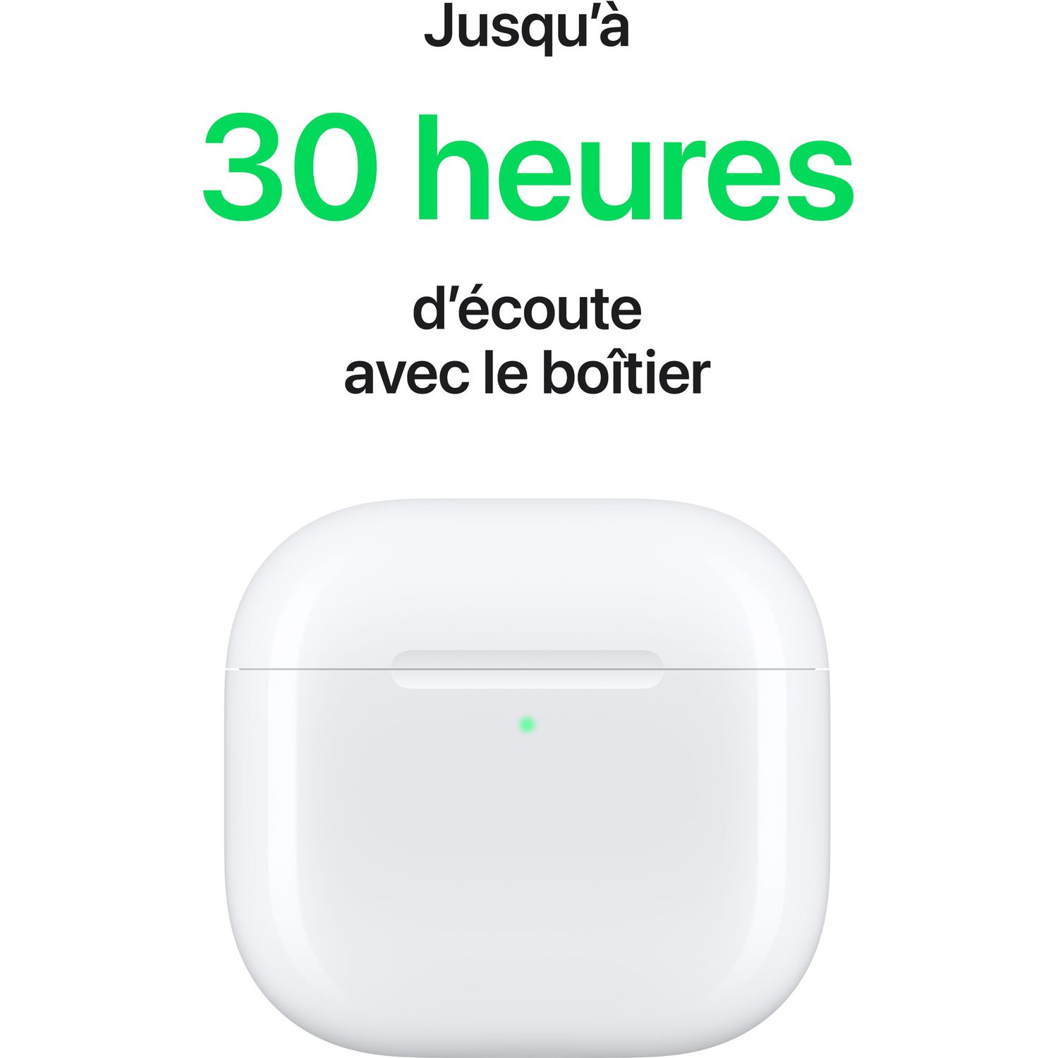 Voir la diapositive 6 : APPLE Écouteurs Airpods 4eme génération - blanc