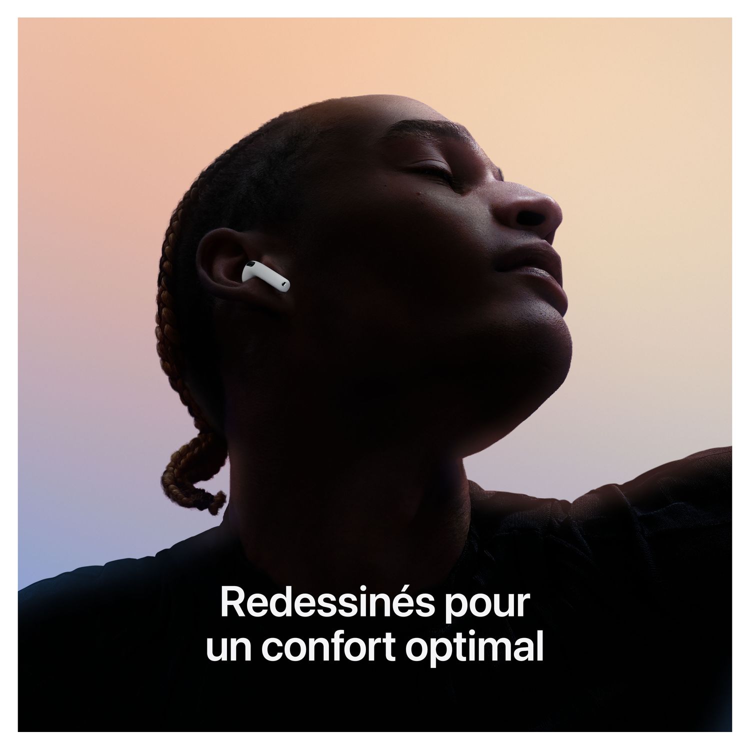 Voir la diapositive 3 : APPLE Écouteurs Airpods 4ème génération ANC - Blanc