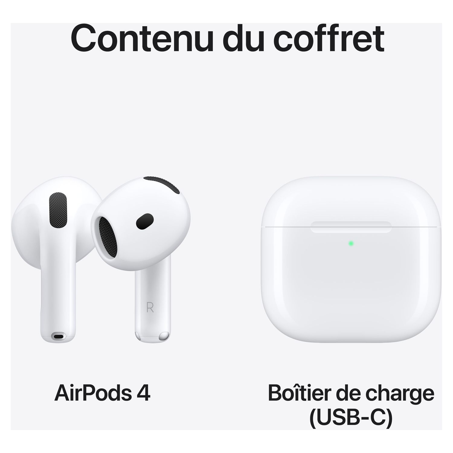 Voir la diapositive 8 : APPLE Écouteurs Airpods 4ème génération ANC - Blanc
