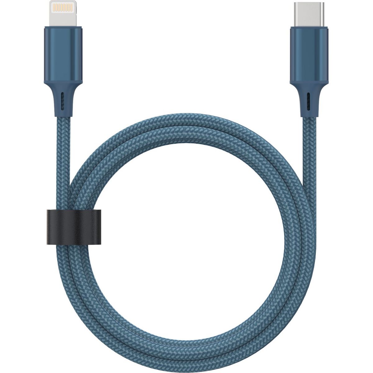 QILIVE Câble de charge USB C/Lightning NMFI - Bleu 