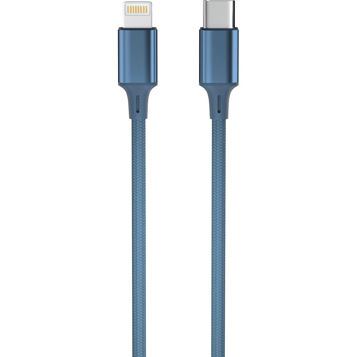 QILIVE Câble de charge USB C/Lightning NMFI - Bleu 