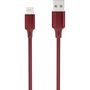 Voir la diapositive 2 : QILIVE Câble de charge USB/Lightning NMFI - Rouge