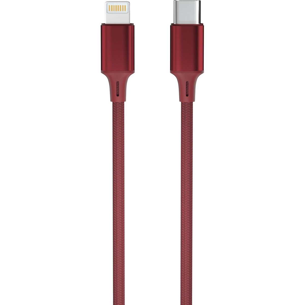 QILIVE Câble de charge USB C/Lightning NMFI - Rouge