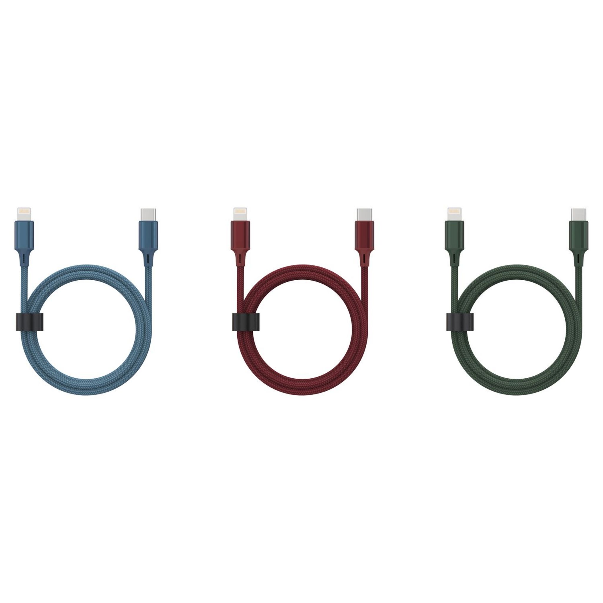 Voir la diapositive 3 : QILIVE Câble de charge USB C/Lightning NMFI - Rouge