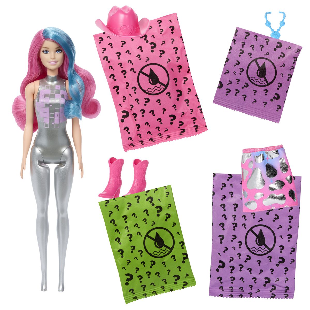 MATTEL Poupée Barbie Color Reveal - Cow-Boy