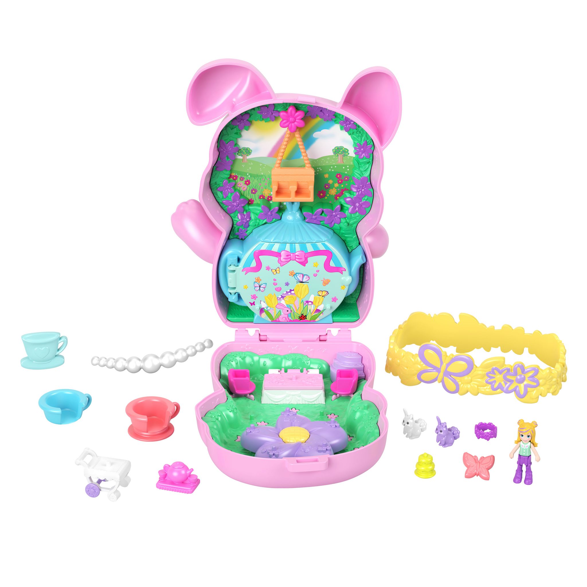Voir la diapositive 3 : MATTEL Coffret Lapin L'Heure du Thé Polly Pocket