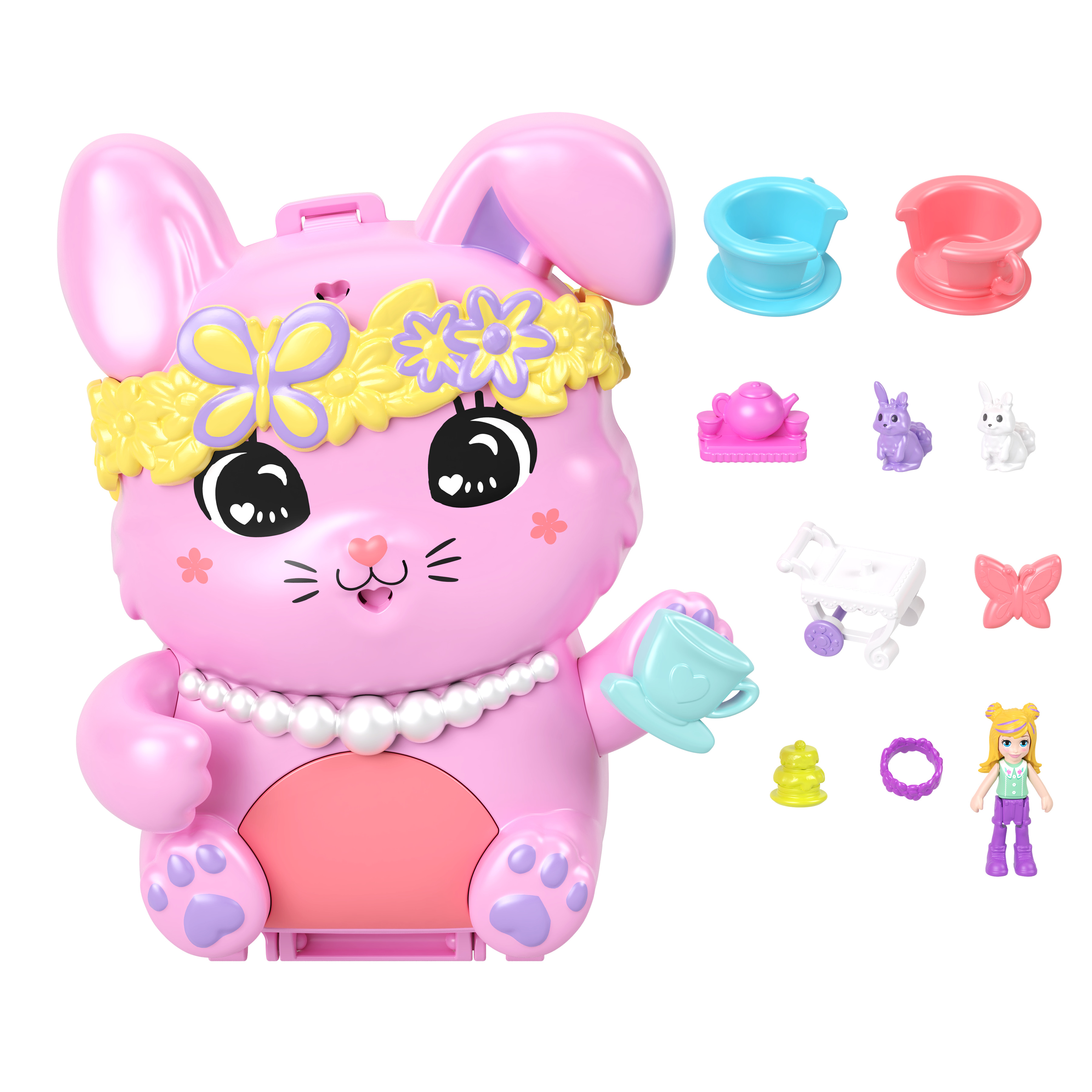 Voir la diapositive 4 : MATTEL Coffret Lapin L'Heure du Thé Polly Pocket